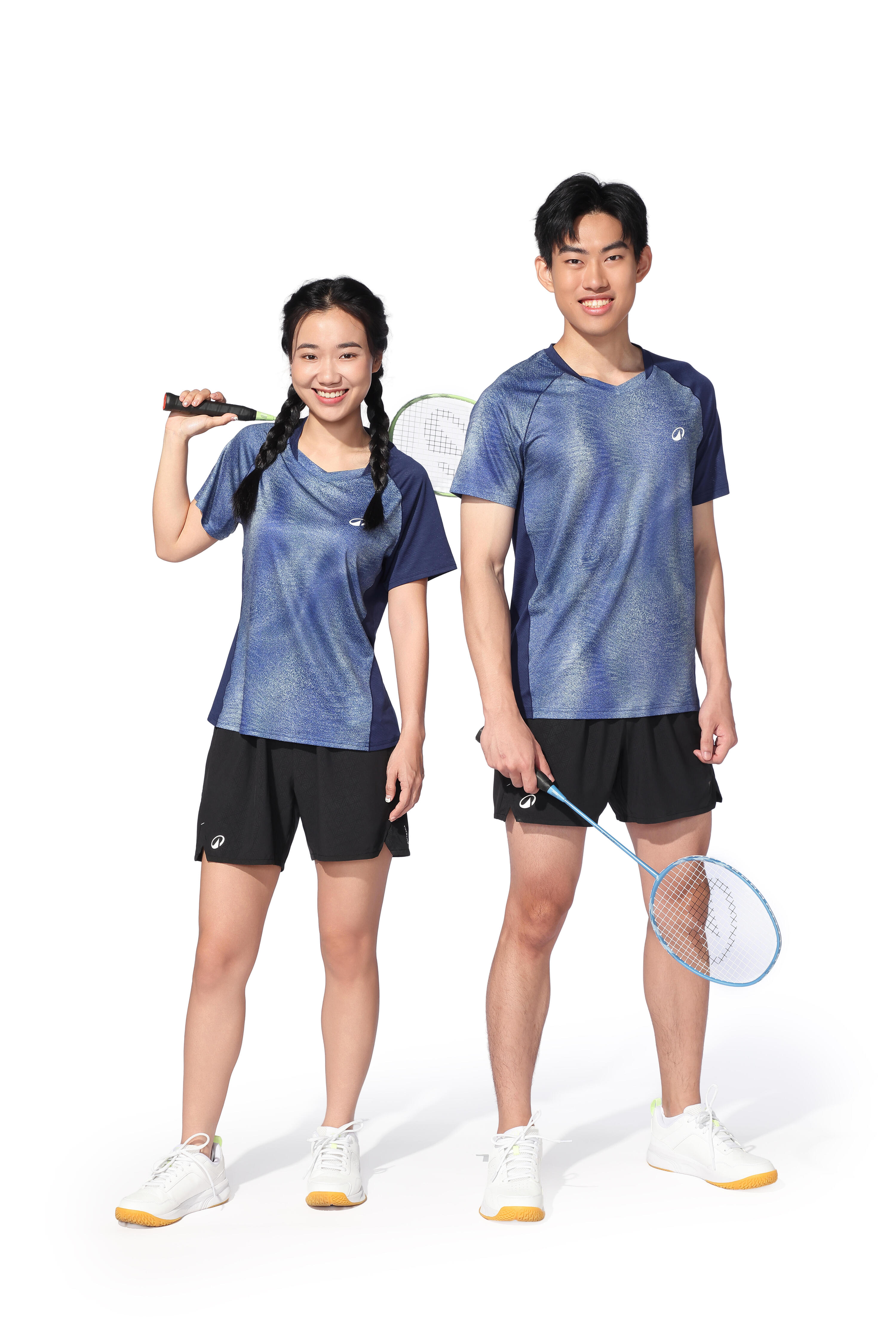 Lot de Raquettes de Badminton Adulte BR 190 Partner - Bleu/Citron Vert 9/14