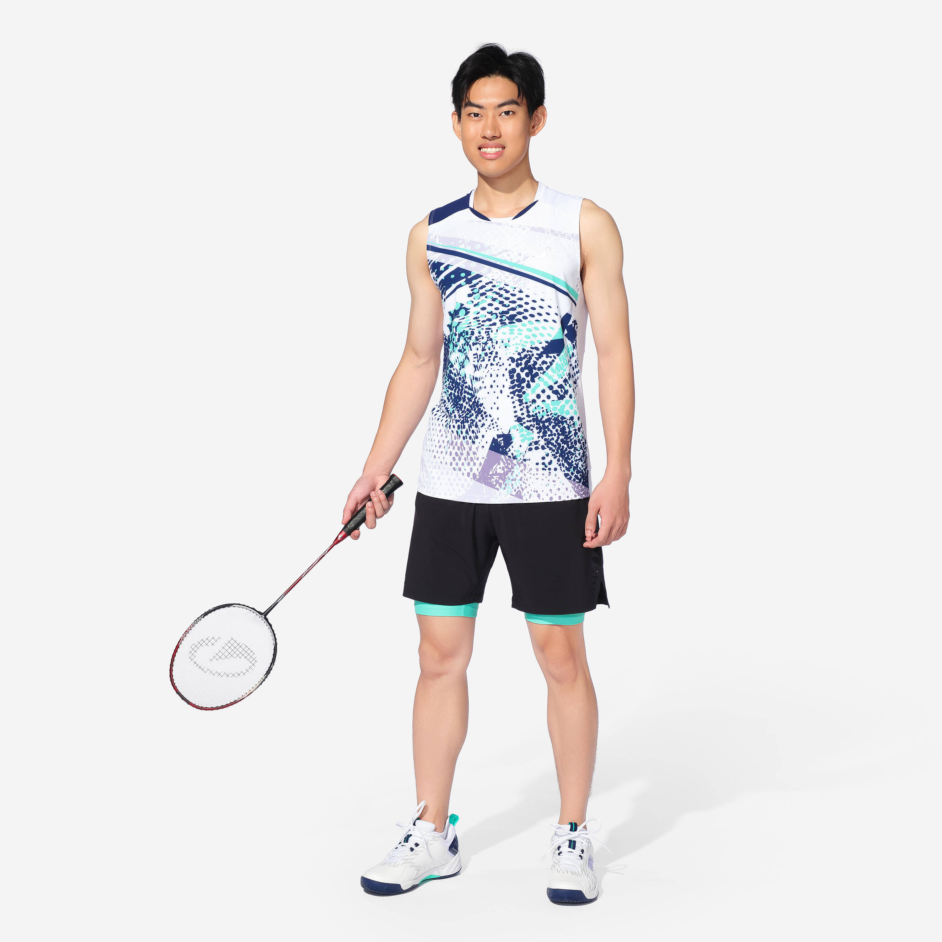 SLEEVELESS PERFORM 990 M NAVY SEAFOAM -  2