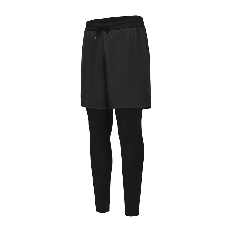 Slim Fit Uzun UV Korumalı Tayt - Siyah - 2'si 1 Arada - Cool