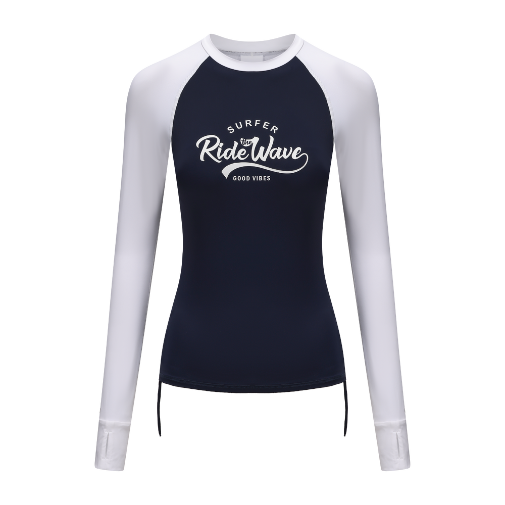 CN UVTOP SLIM PA COOL -NAVY WHITE