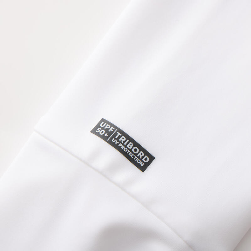 Kadın Slim Fit Uzun Kollu UV Korumalı Tişört - Lacivert/Beyaz - Cool