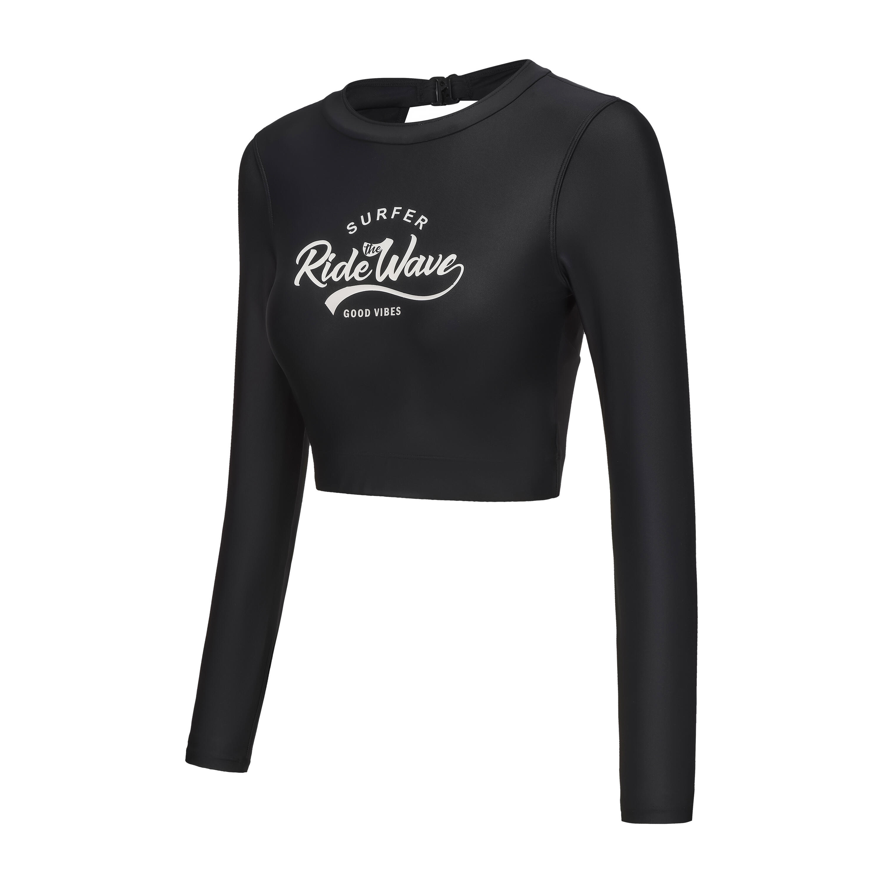 Olaian Women's Surf Swimsuit Top Adah 2.0 - Black