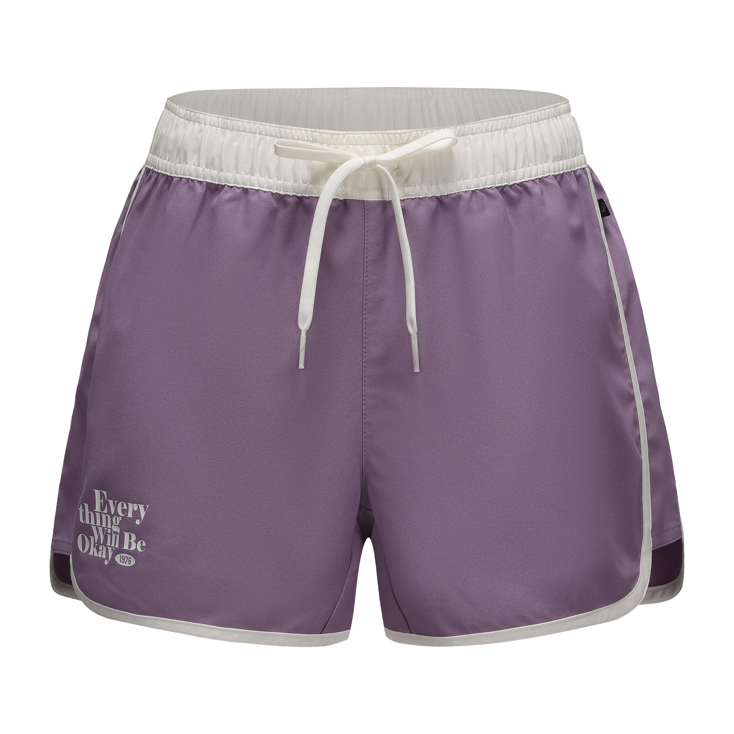 Women’s surfing swim shorts TINI PURPLE/WHITE