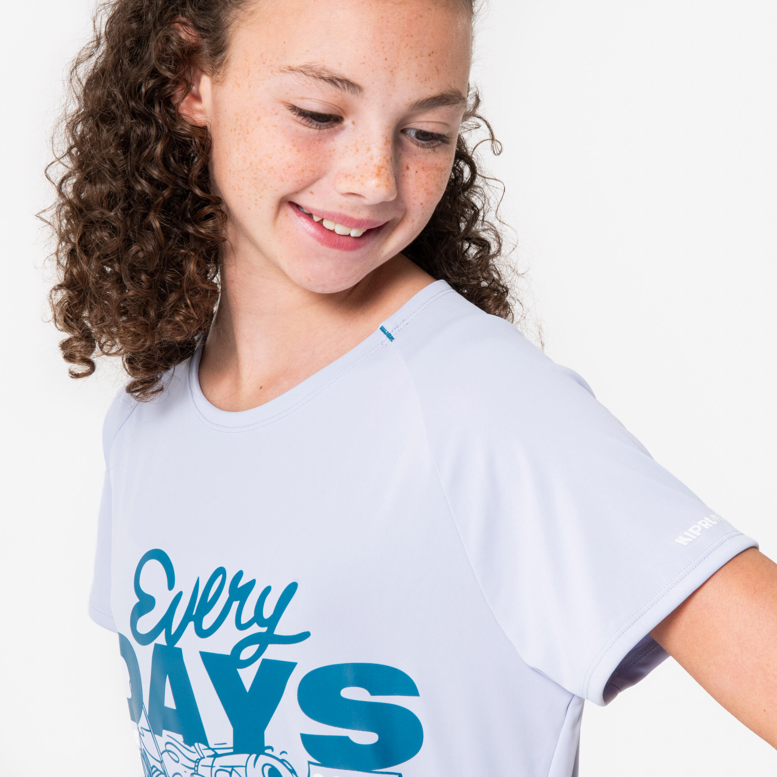 Maglia running bambina DRY+ 500 lilla 4/11