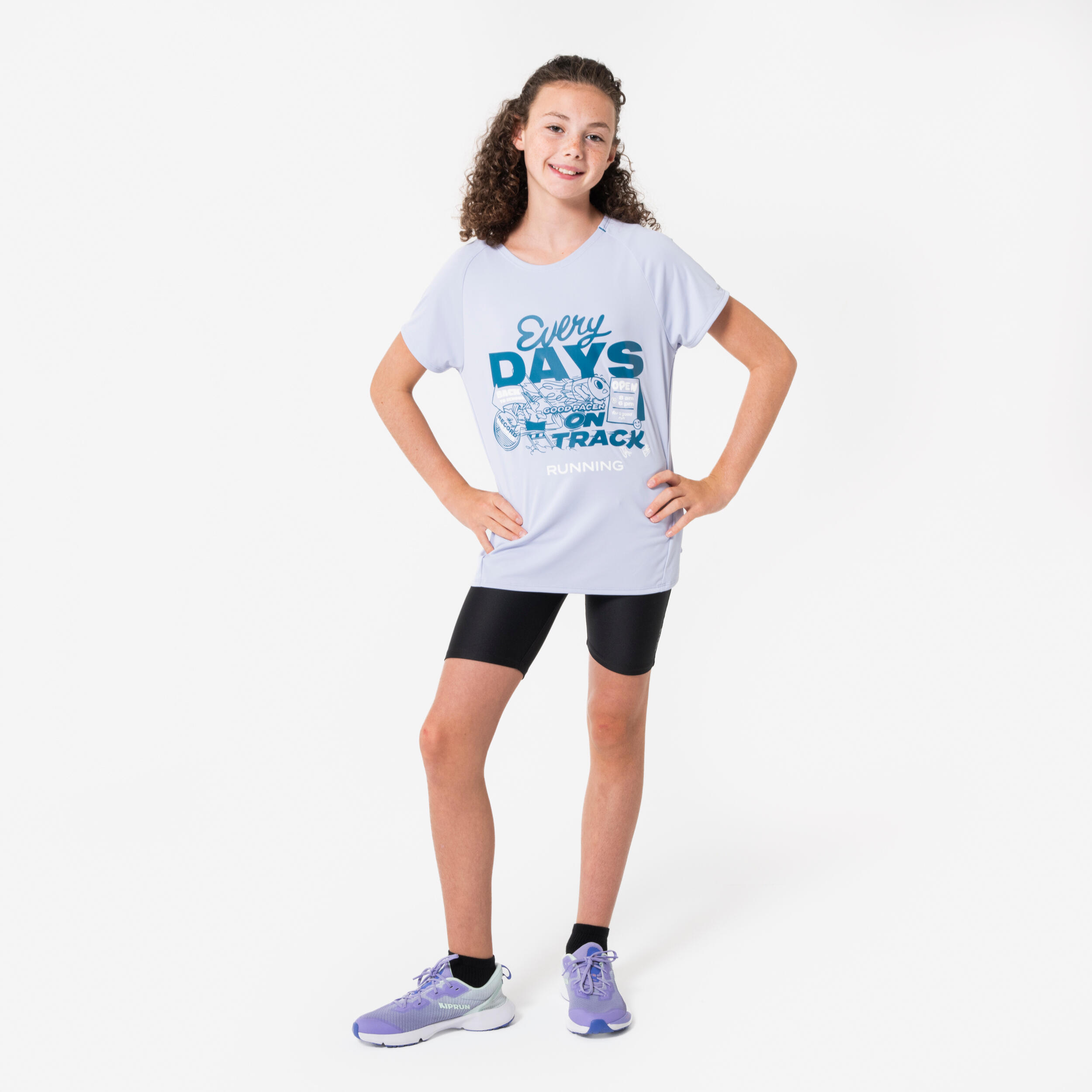 Maglia running bambina DRY+ 500 lilla 2/11
