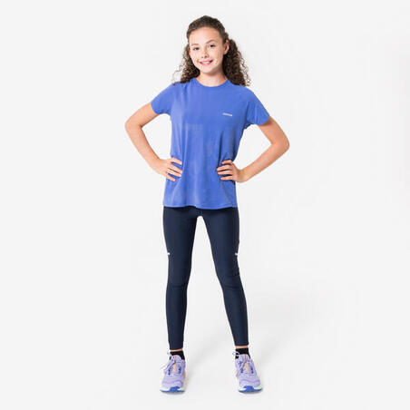 Футболка Run 900 для бігу для дівчат безшовна фіолетова
