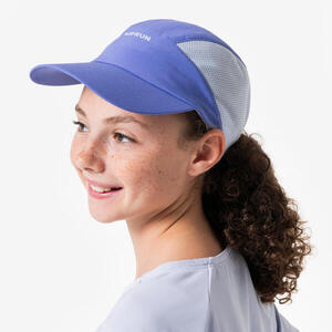 Gorra running Niños transpirable, Kiprun Run 500 violeta