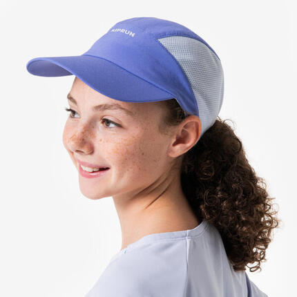 Casquette de running Enfant respirante, Kiprun Run 500 kaki