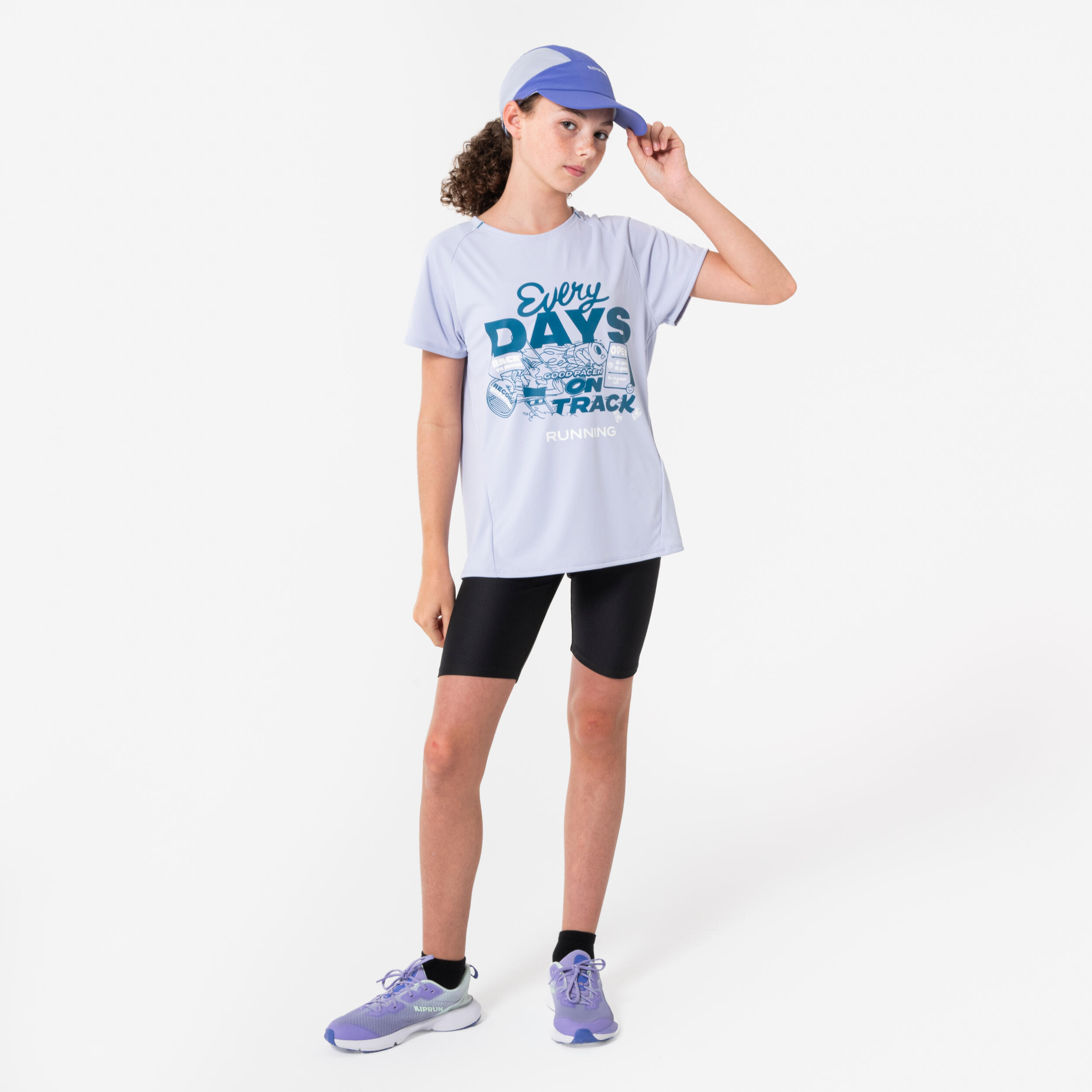 Ademende hardlooppet voor kinderen Run 500 paars 4/9