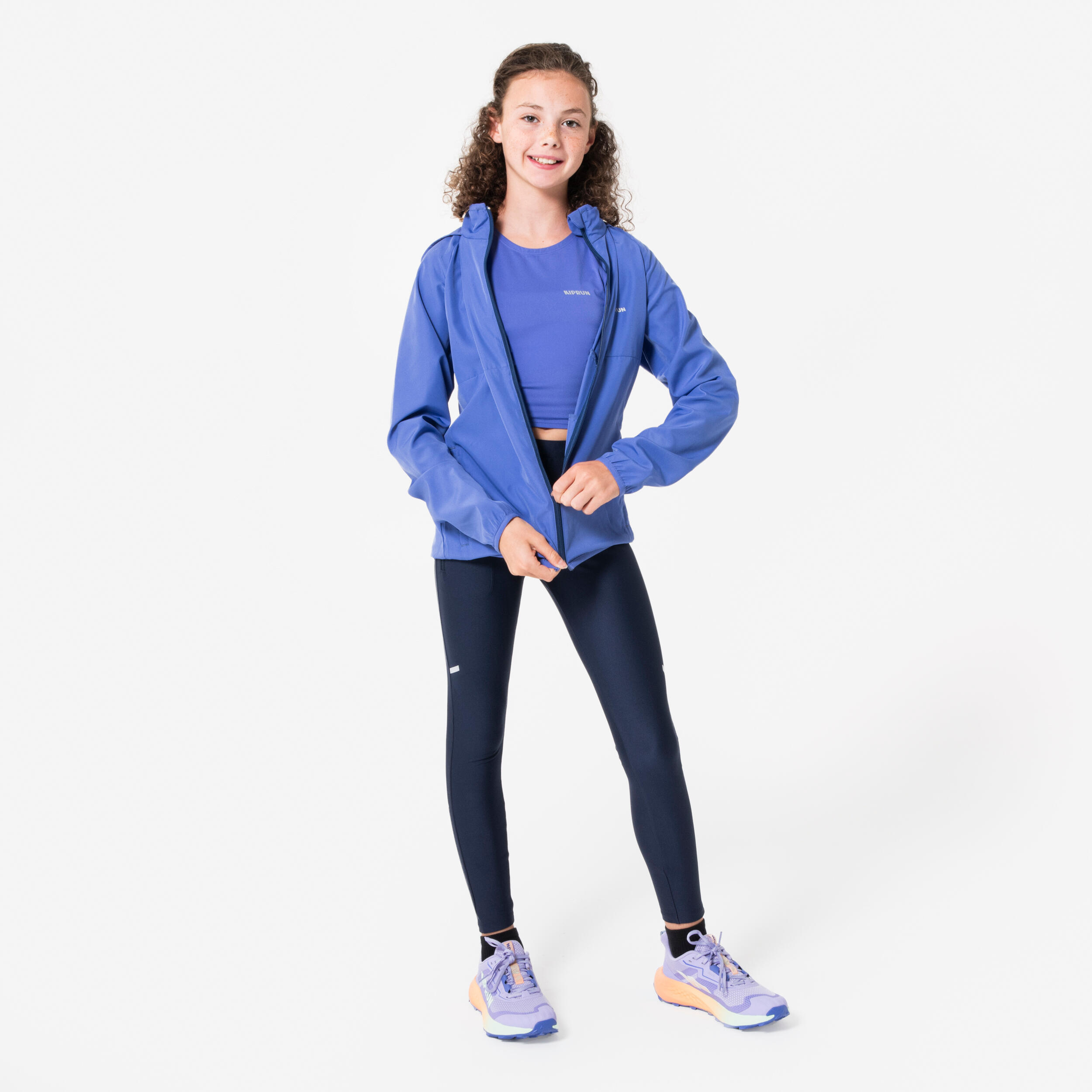 Kurtka do biegania wiatrówka dziecięca Kiprun Wind Jacket