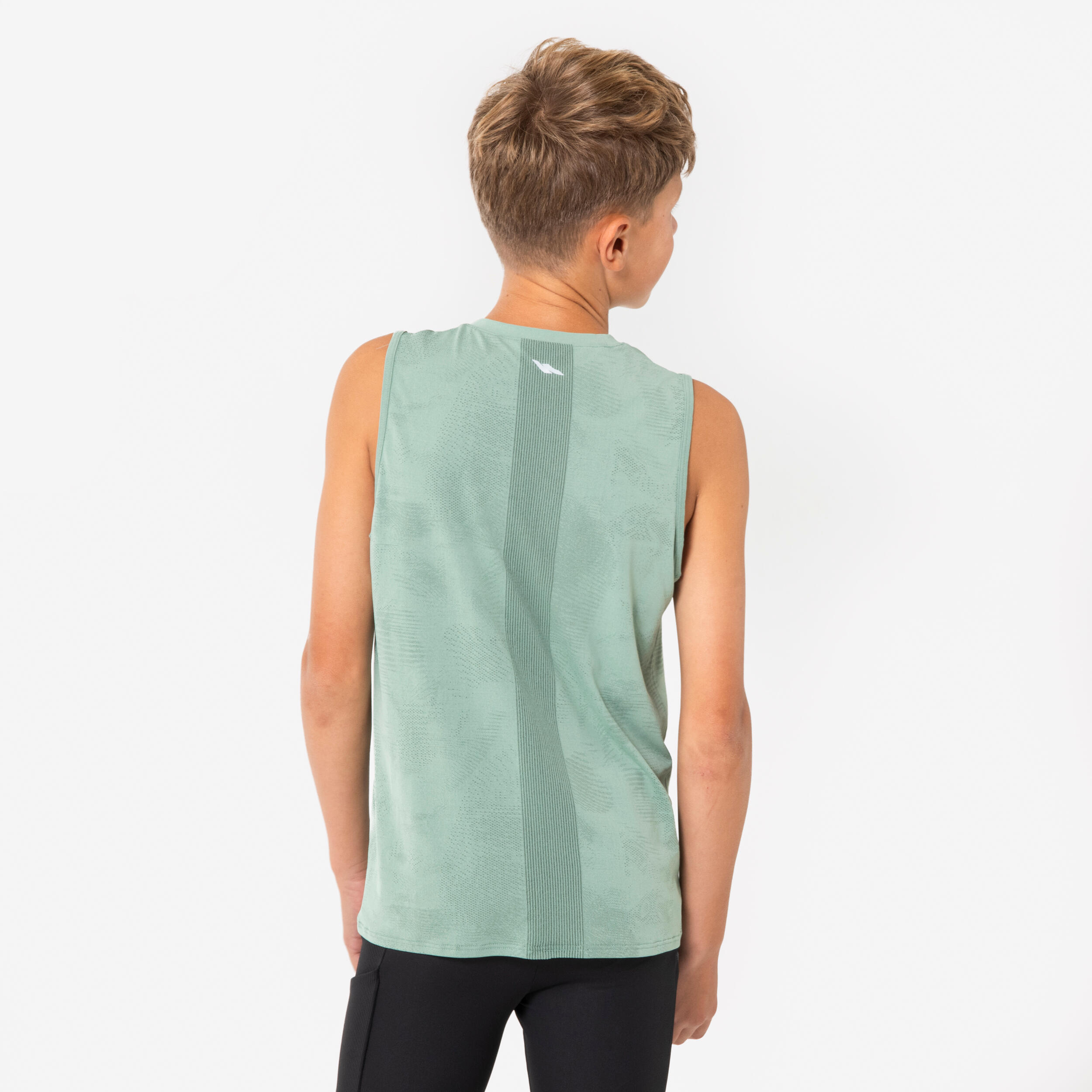 Nahtloses Running-Tanktop für Kinder – Kiprun 900 Light frostgrün 3/12