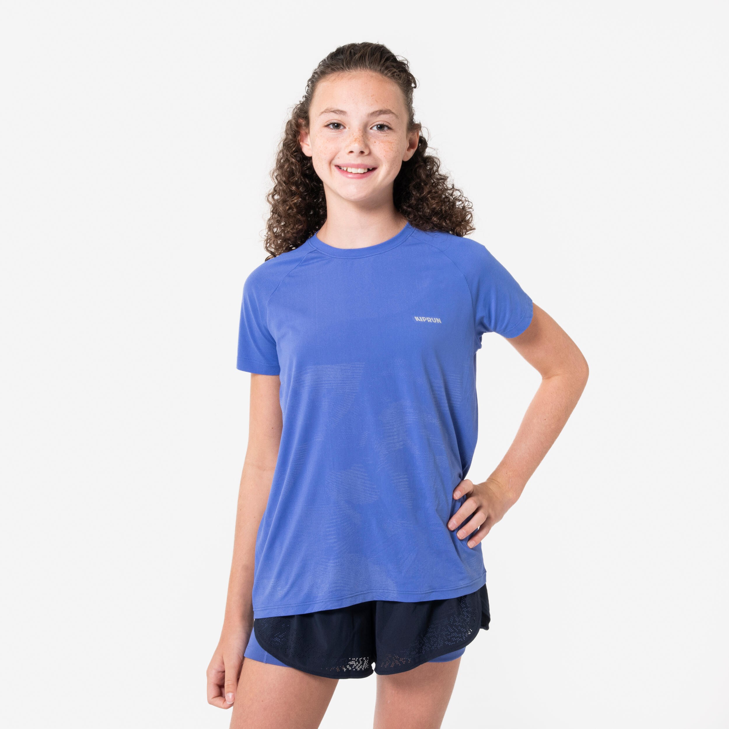 Girls' Running Seamless T-Shirt - KIPRUN Run 900 Light - Purple