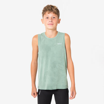 Débardeur running sans couture Enfant - KIPRUN 900 Light vert givré
