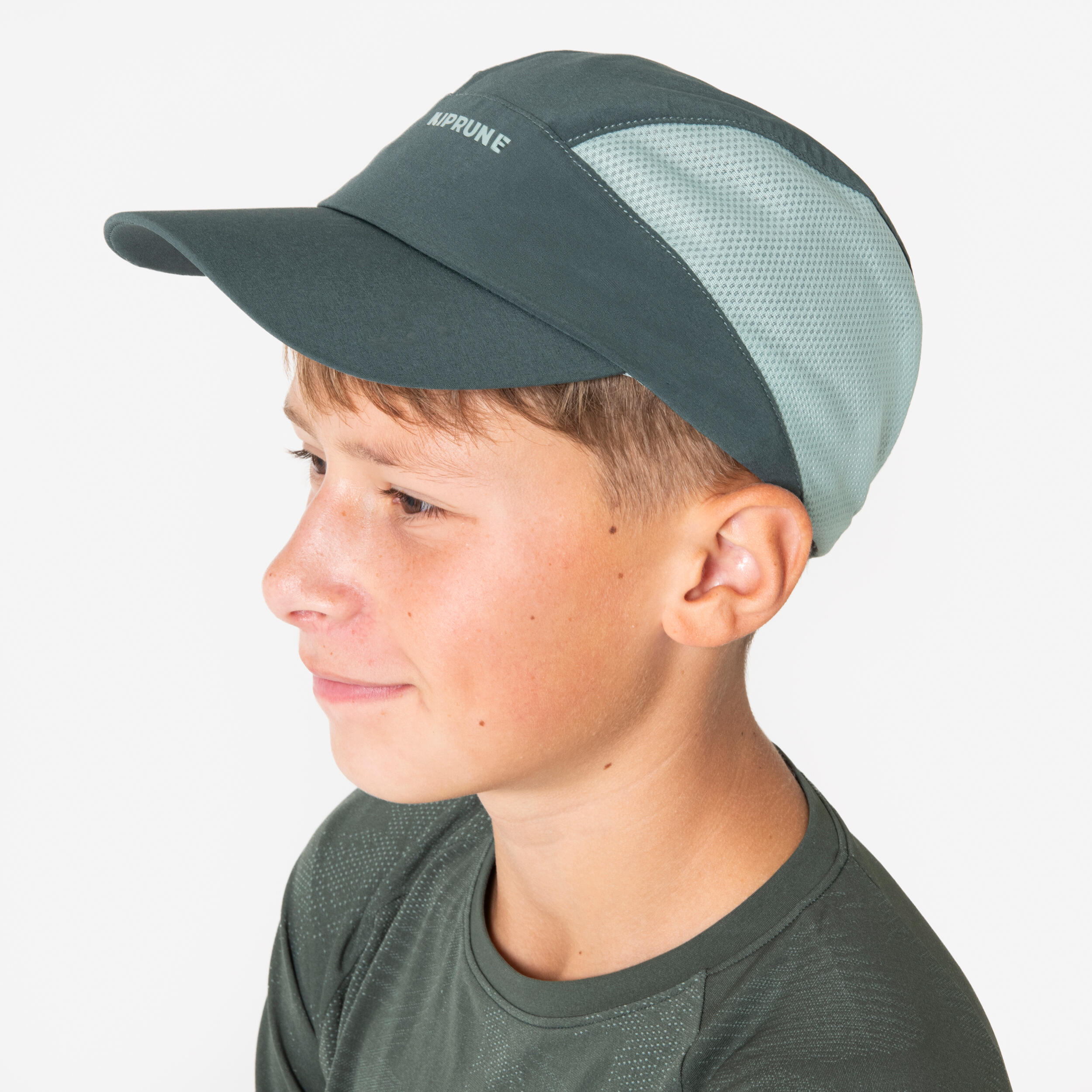 Casquette de running Enfant respirante, Kiprun Run 500 kaki 2/8