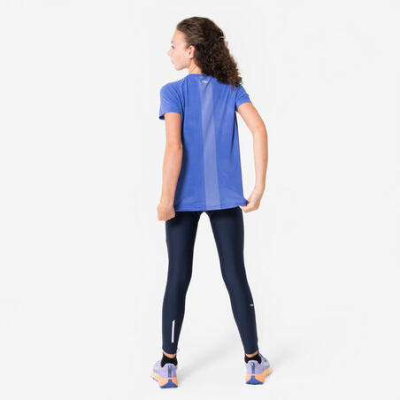 Футболка Run 900 для бігу для дівчат безшовна фіолетова