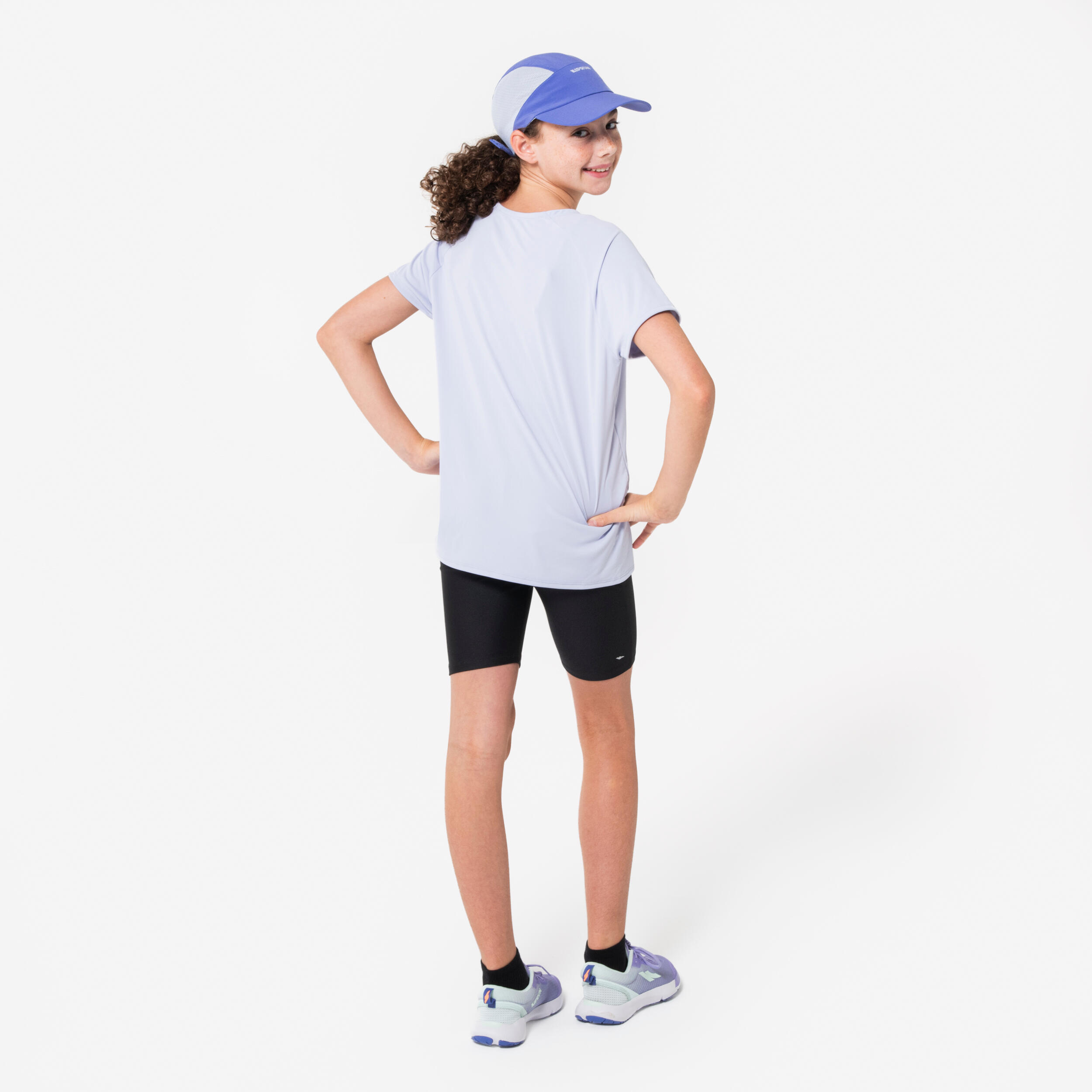 Maglia running bambina DRY+ 500 lilla 6/11