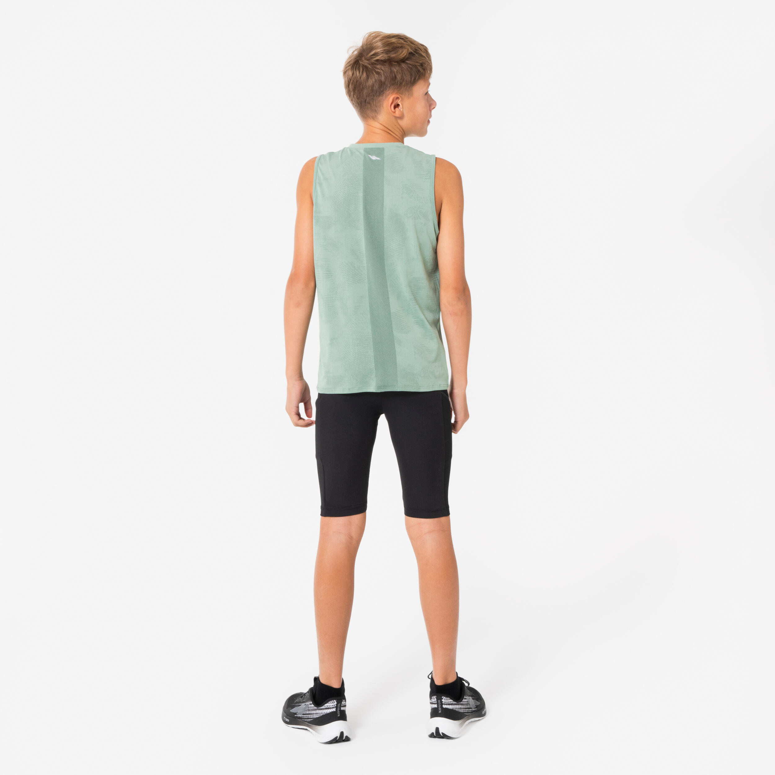 Nahtloses Running-Tanktop für Kinder – Kiprun 900 Light frostgrün 6/12