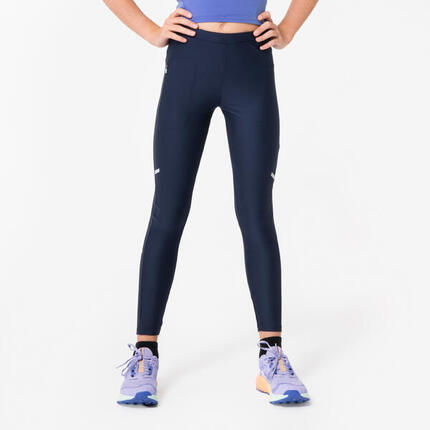 Lauftights lang Kinder atmungsaktiv - Dry marineblau