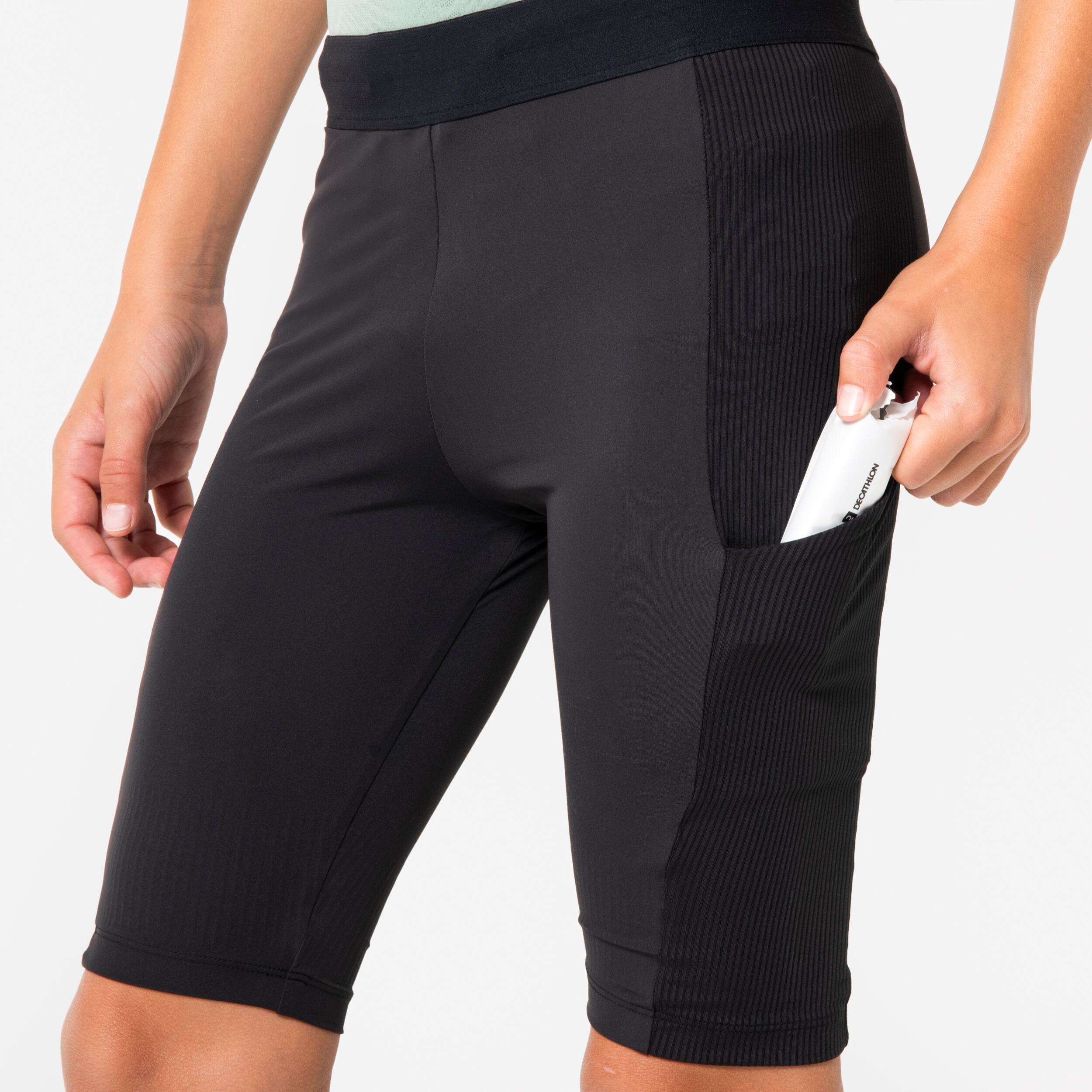 Cuissard de running garçon, Kiprun Run 900 Dry noir 5/11