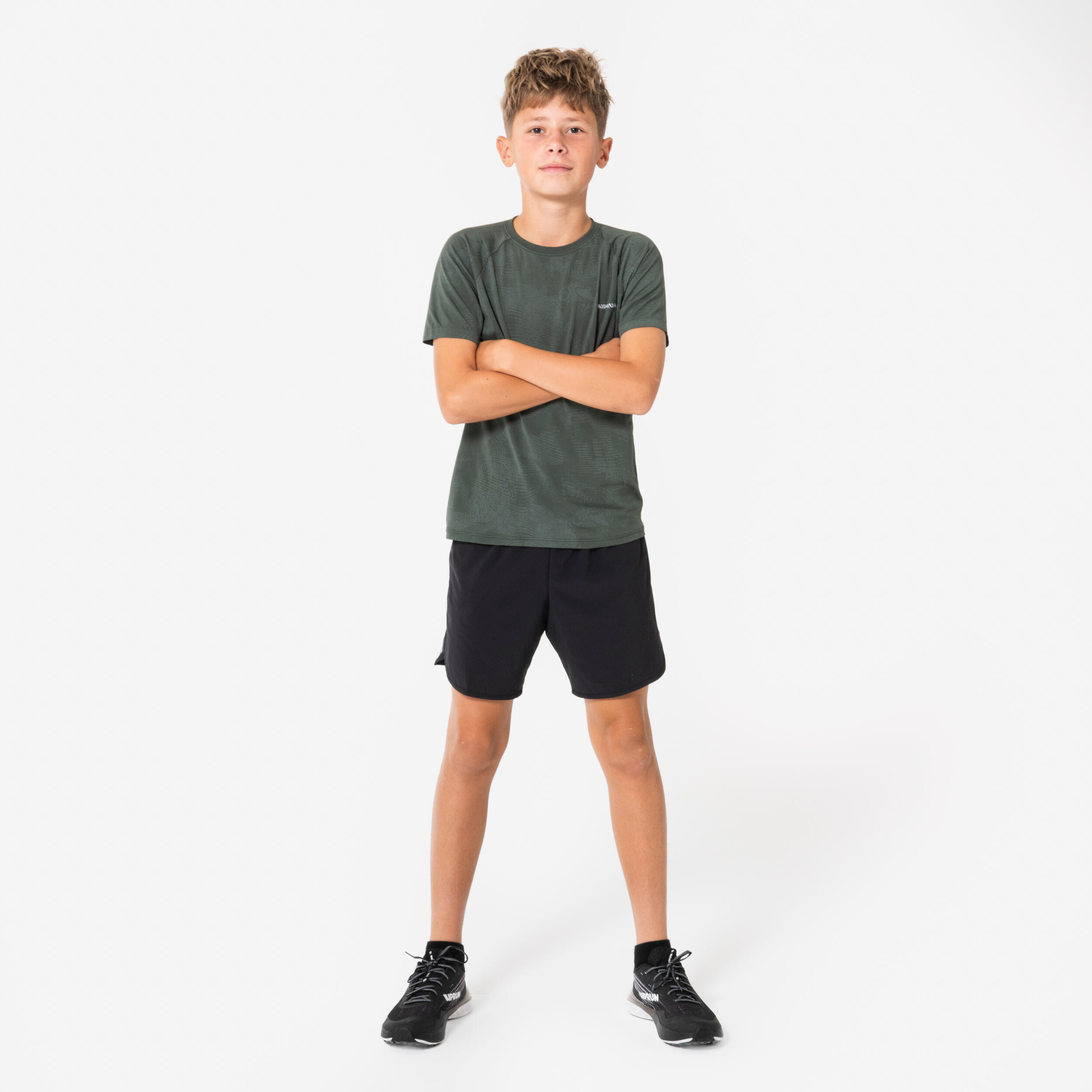 Laufshirt kurzarm Kinder nahtlos - TS Light 900 khaki 2/10