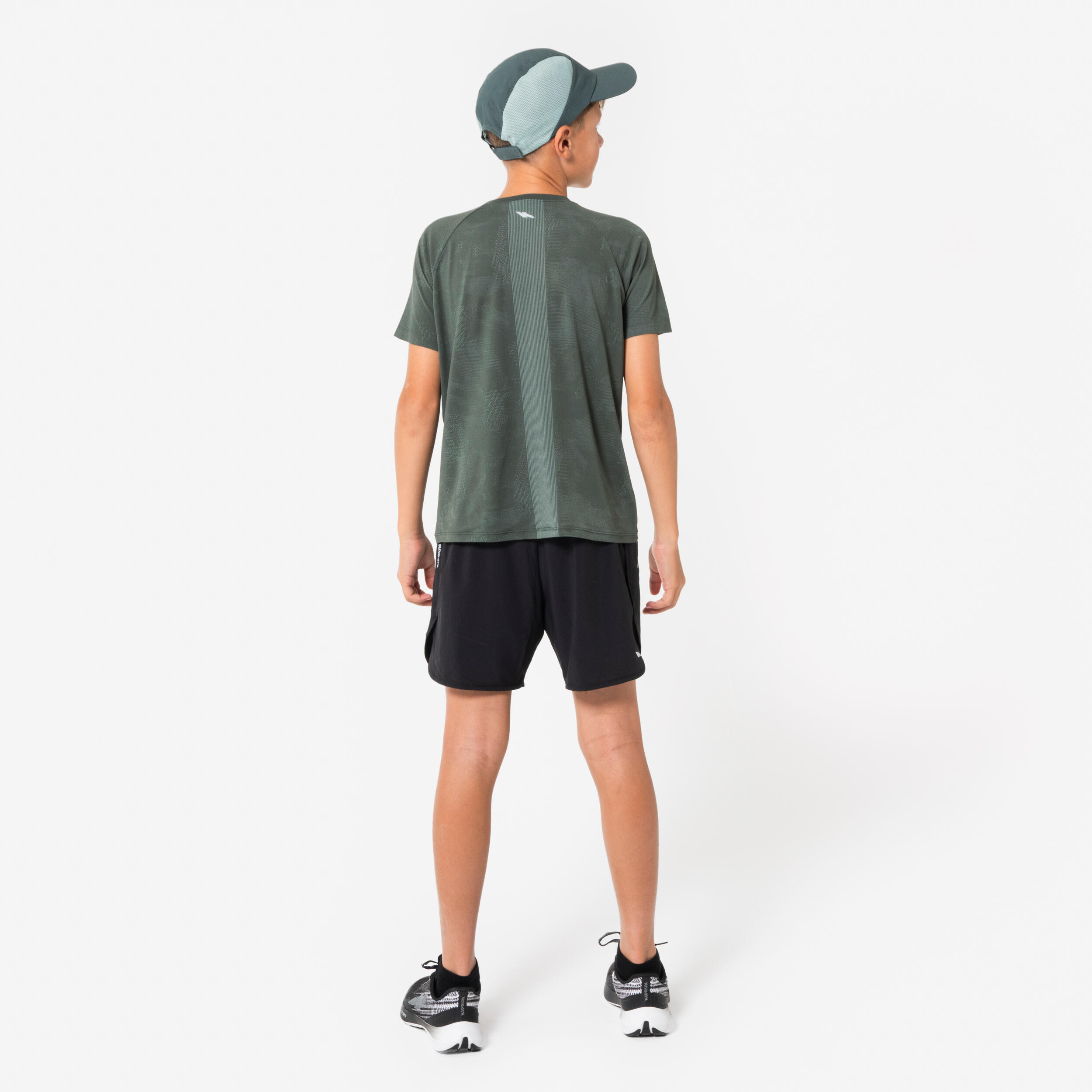 Casquette de running Enfant respirante, Kiprun Run 500 kaki 5/8