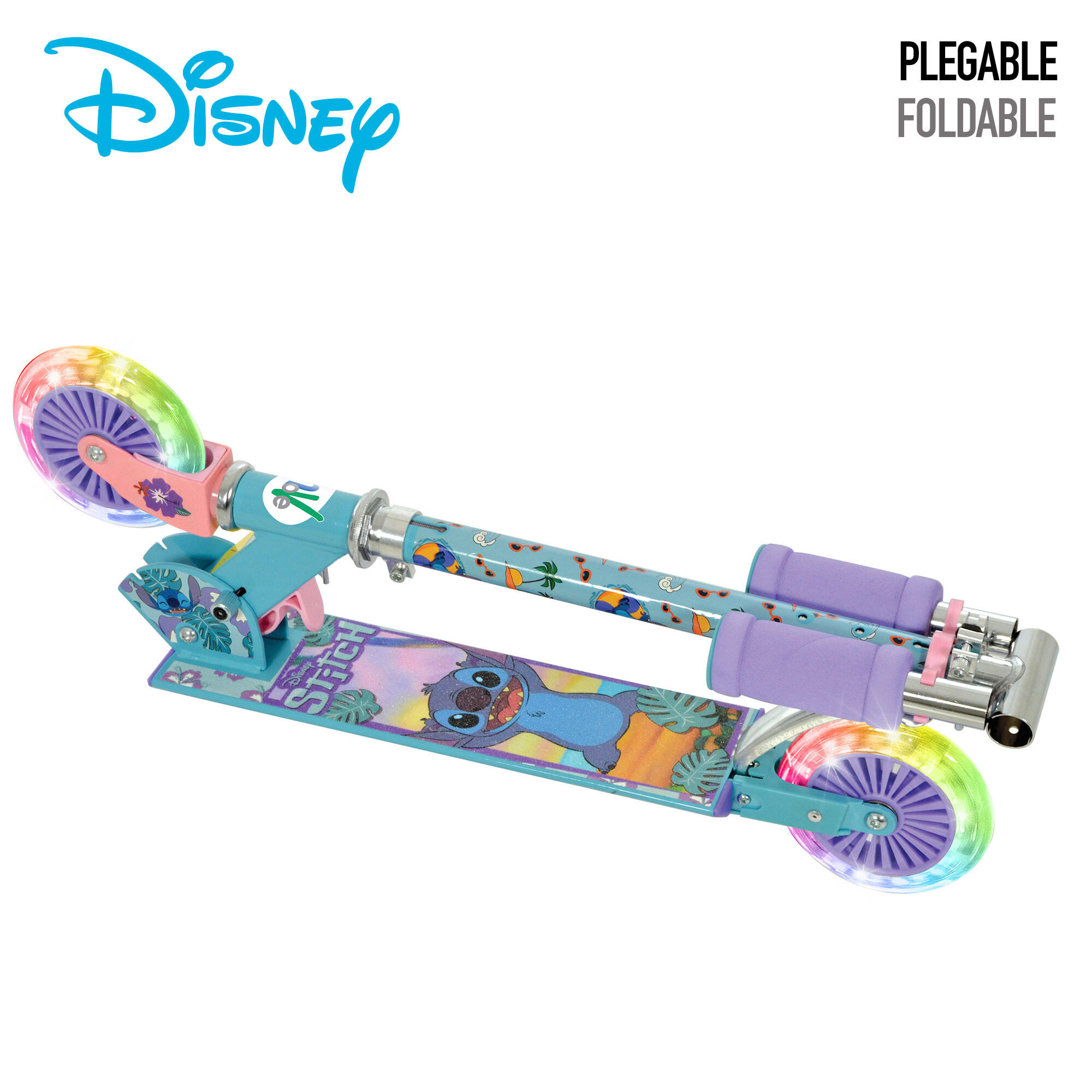 Patinete plegable Stitch de Niño 2 ruedas 65x30x75-82 cm máx. 50 kg - CD 3/4