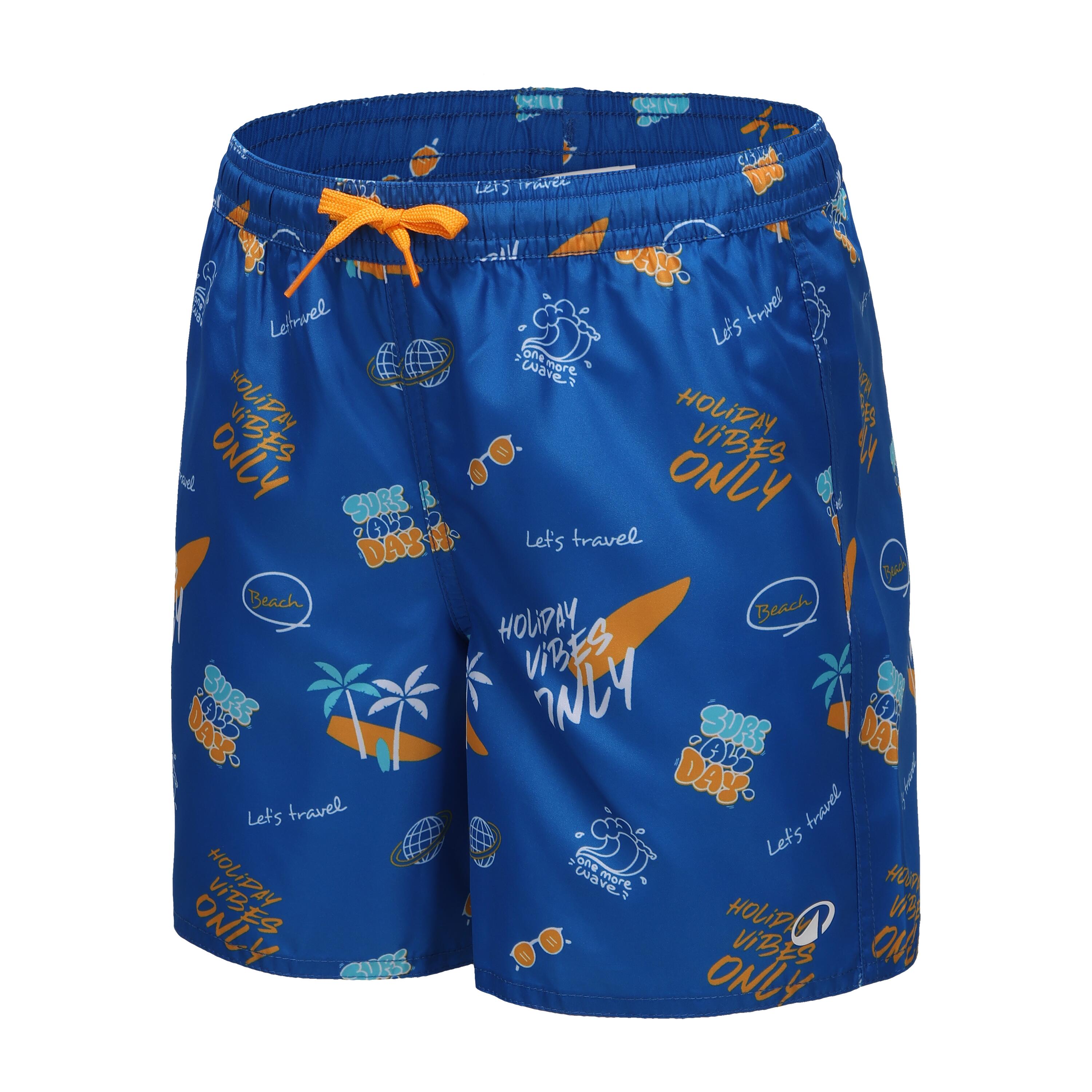 Boys’ swim shorts 100 SURFTYPO BLUE