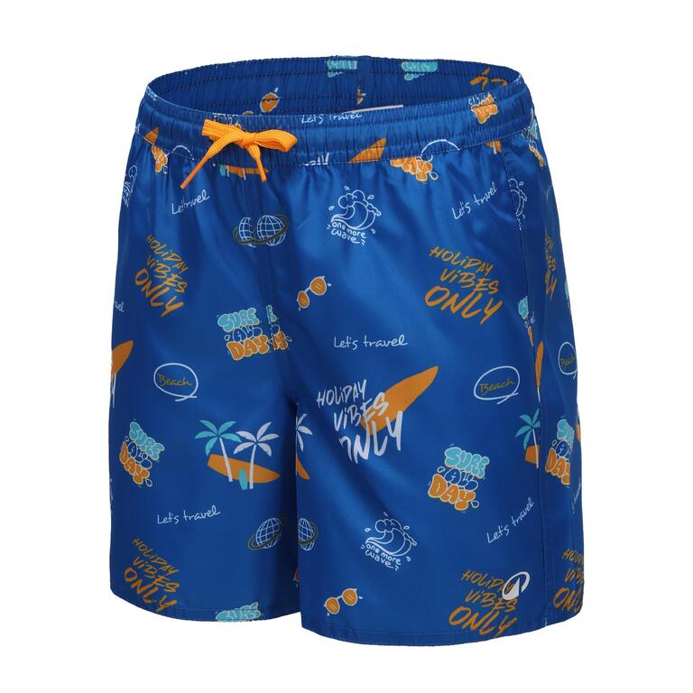 Boys’ swim shorts 100 SURFTYPO BLUE