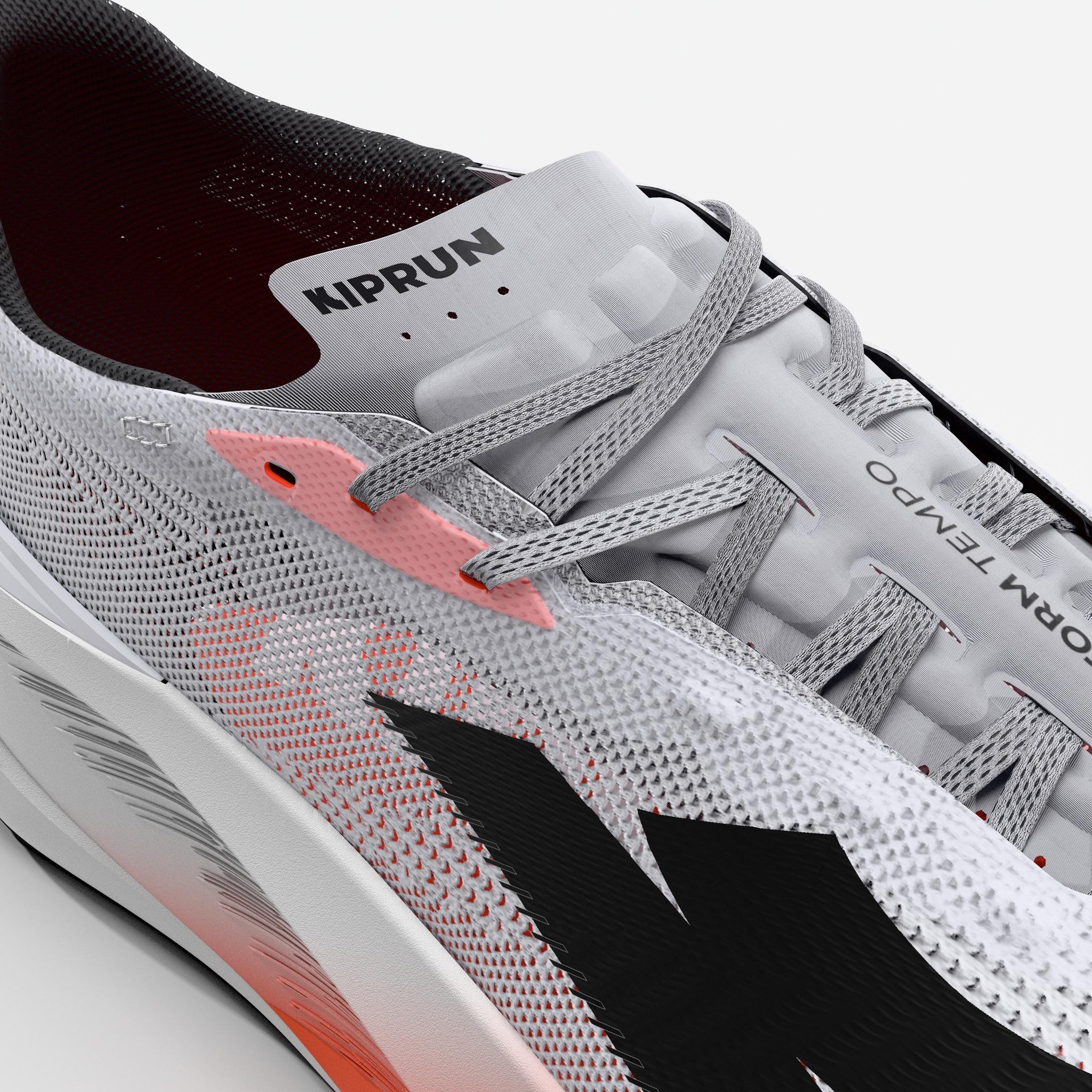 Scarpe running uomo KIPSTORM TEMPO bianco-arancione 6/10