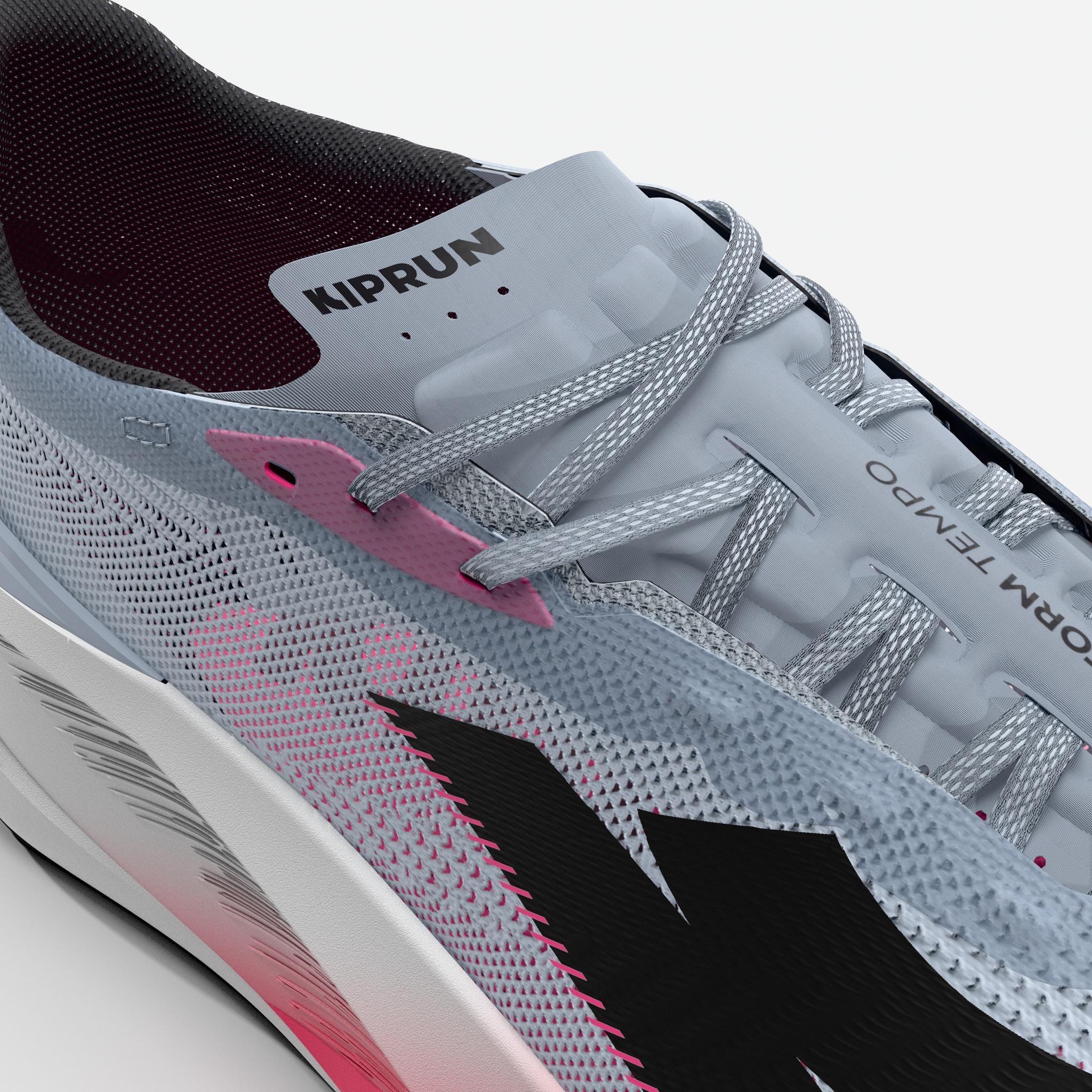 Chaussures de running route femme, Kiprun Kipstorm tempo rose