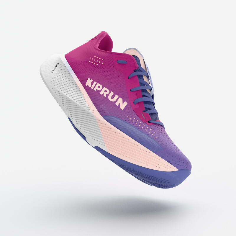 Încălțăminte de alergare pe șosea Kiprun Kipride fucsia, Damă