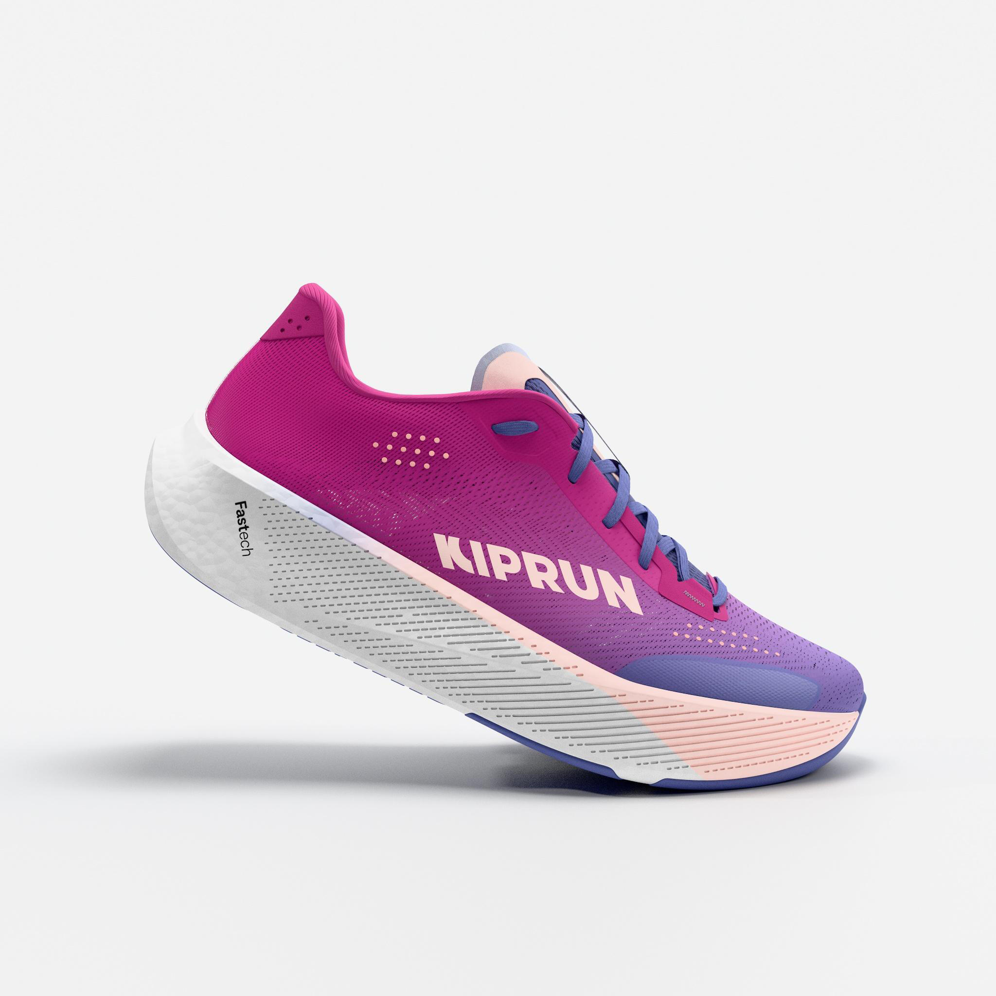Încălțăminte de alergare pe șosea Kiprun Kipride fucsia, Damă