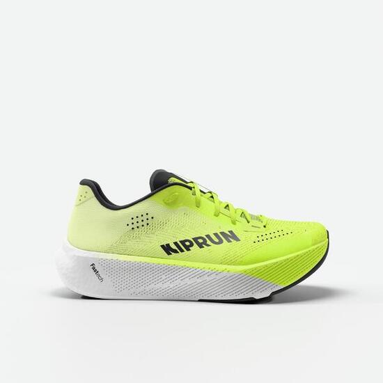 Chaussures de running route homme, Kiprun Kipride jaunes