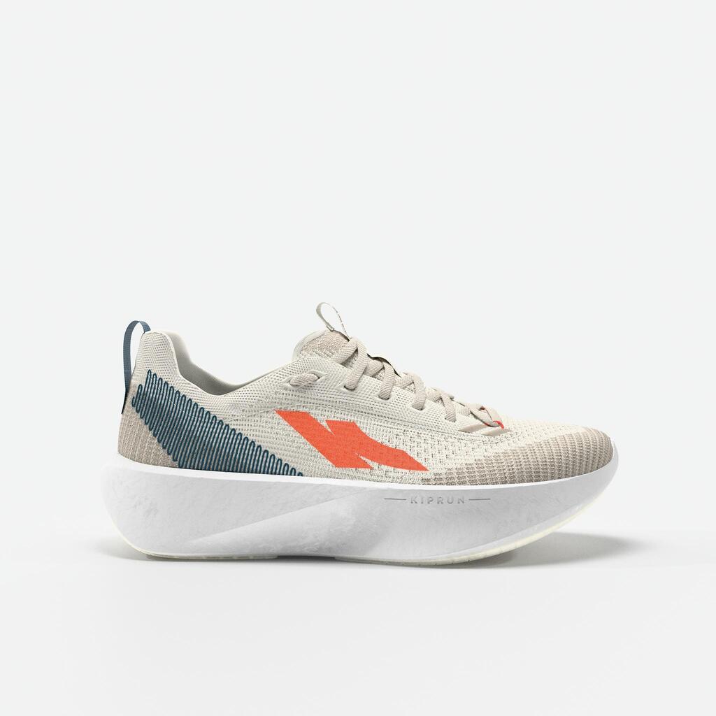 Men's road running shoes, Kiprun KipX beige