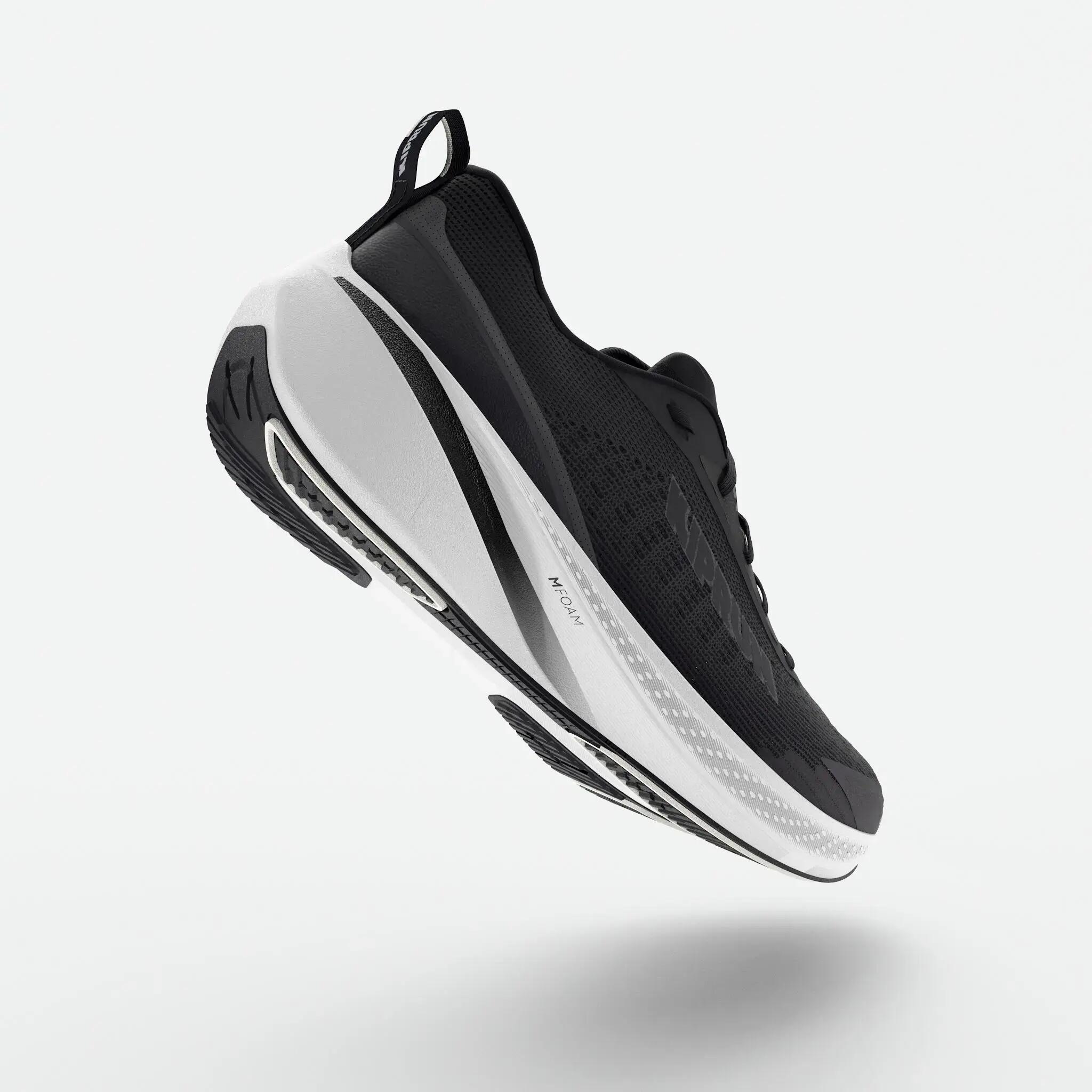 Men's running shoes, Kiprun Kipcore black and white -  3