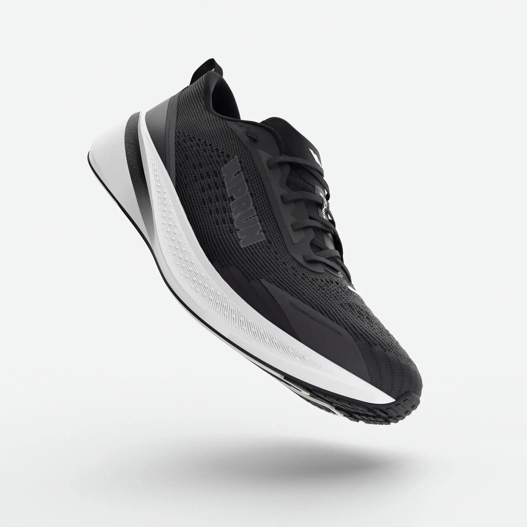 Men's running shoes, Kiprun Kipcore black and white -  2