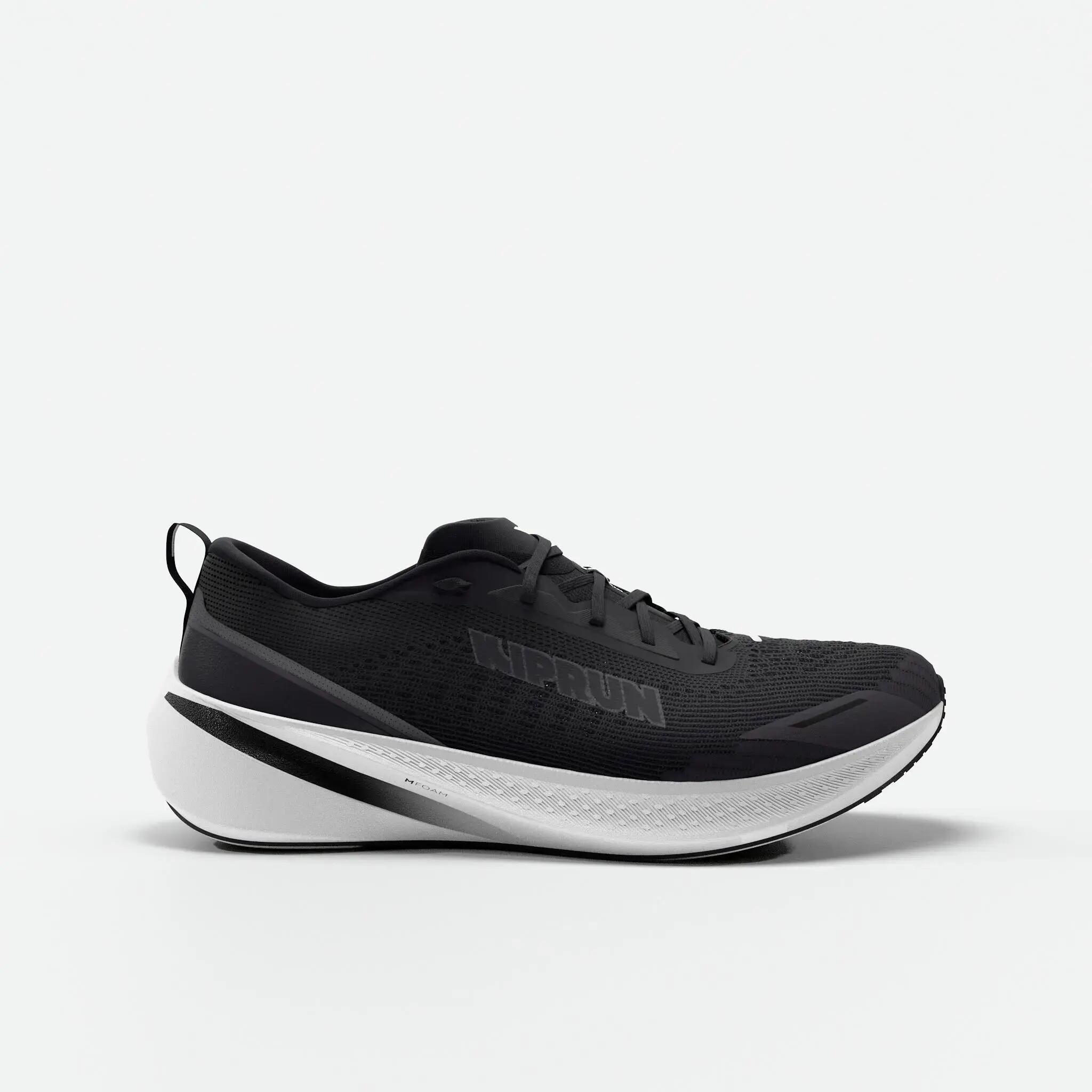 Men's running shoes, Kiprun Kipcore black and white -  1