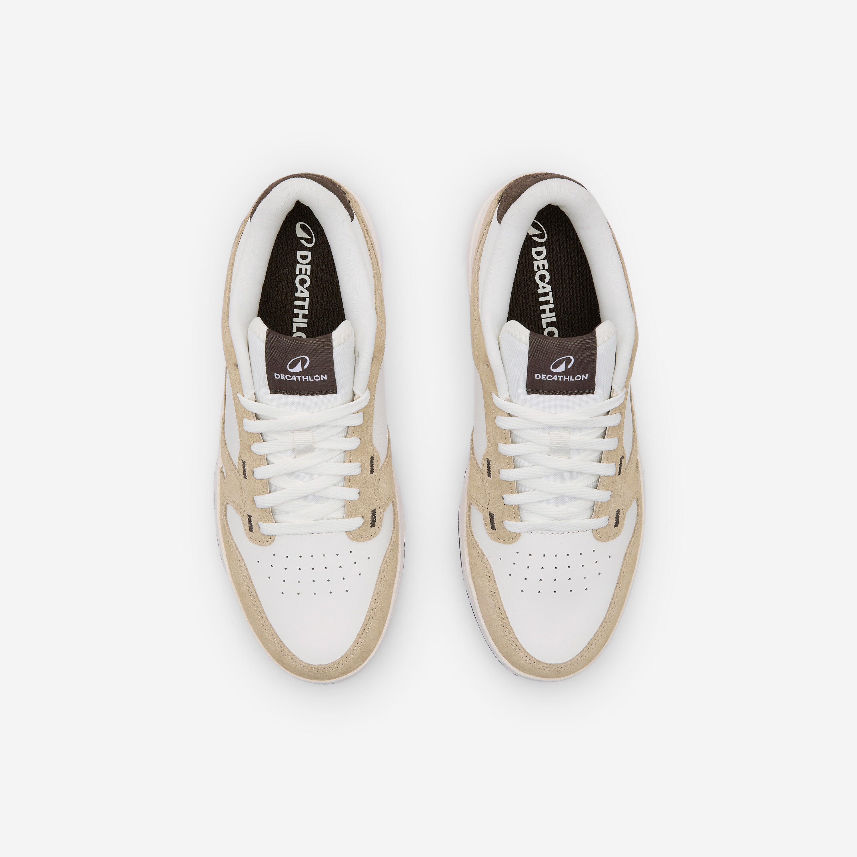 Baskets en cuir et daim homme CJ80 beige 6/8