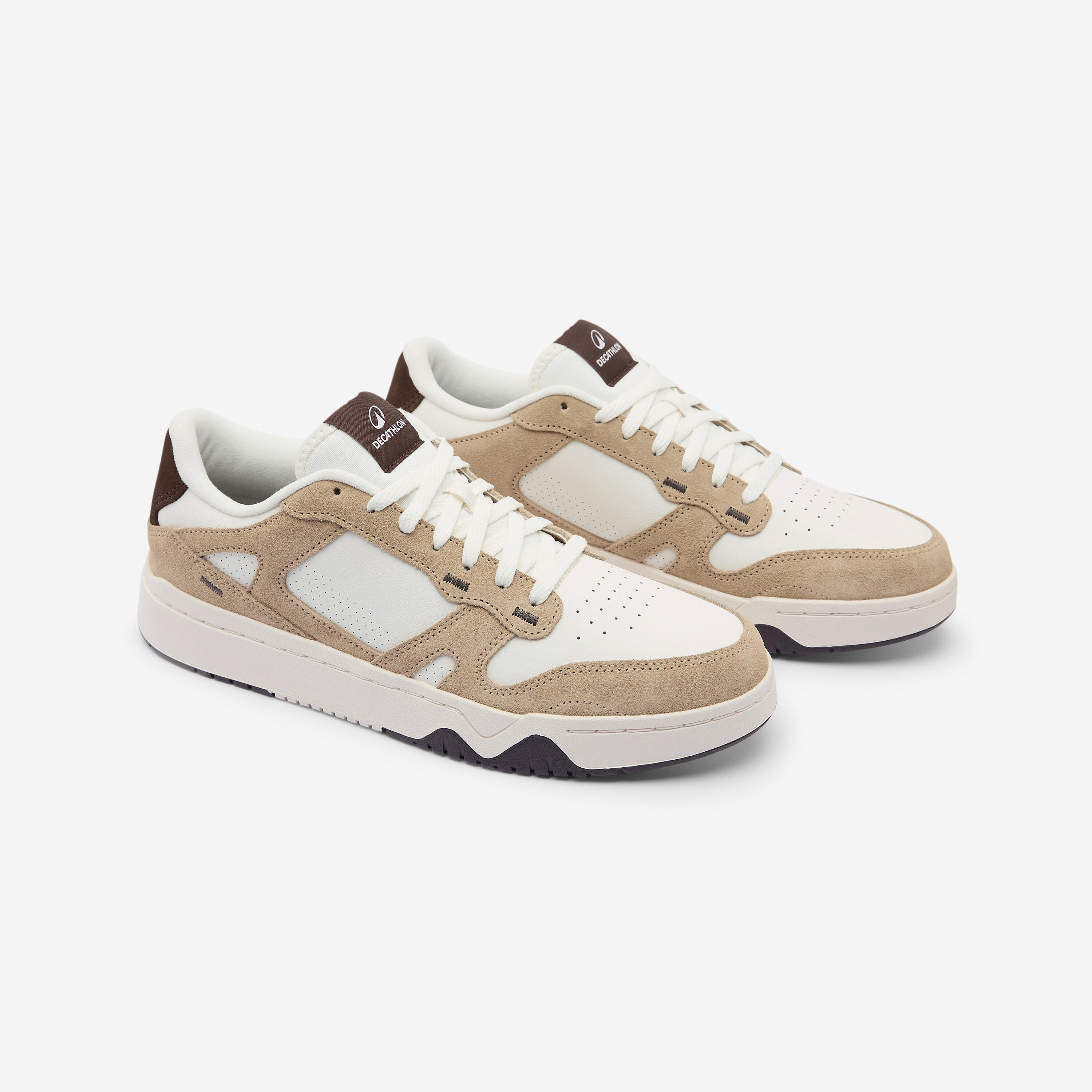 Baskets en cuir et daim homme CJ80 beige 2/8