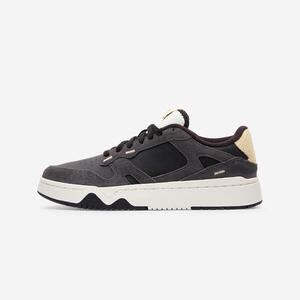 Zapatillas deportivas de piel y ante mujer CJ80 negro amarillo