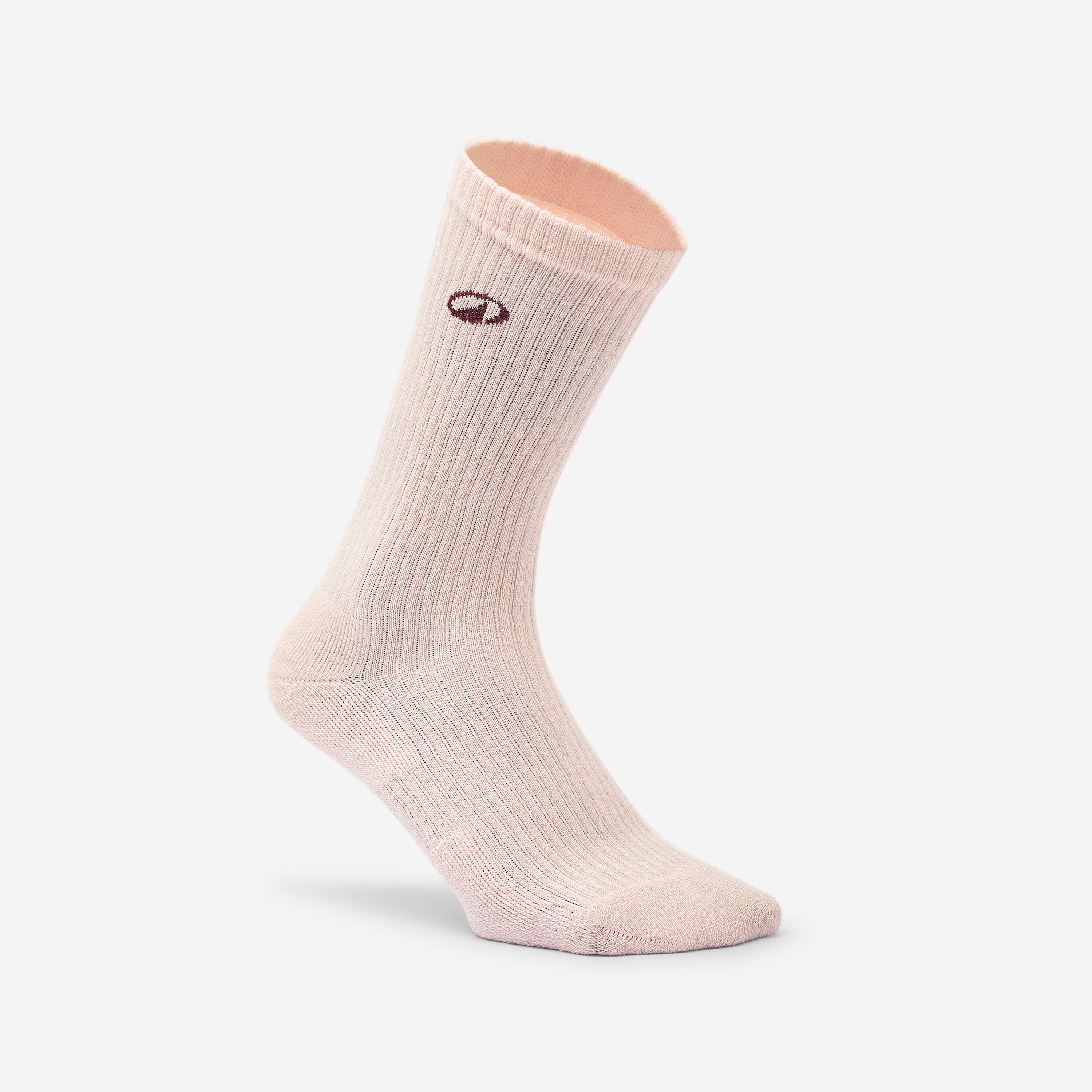 Chaussettes mi-mollet, Elementals, bordeaux rose et jaune, lot de 3 3/6