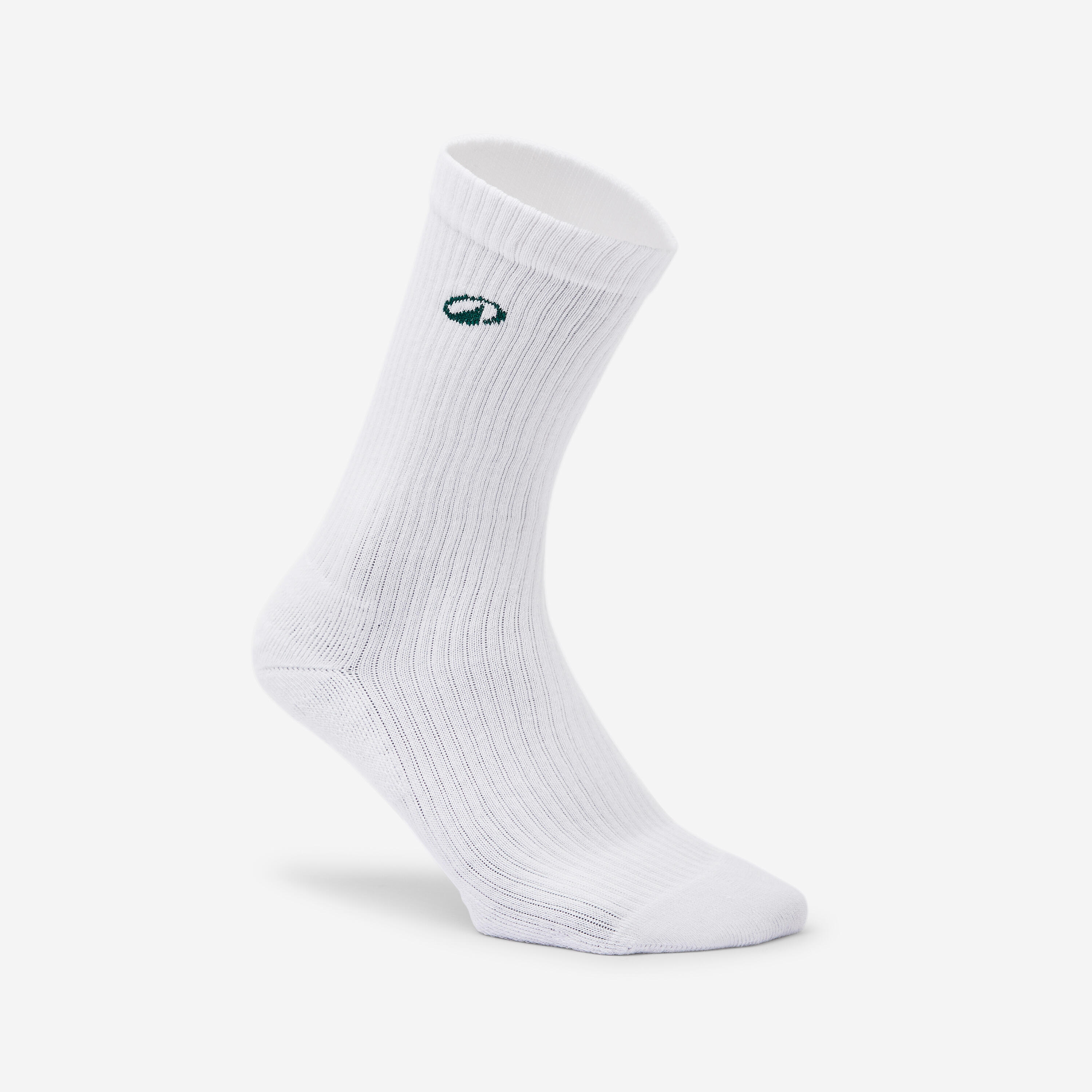 Chaussettes mi-mollet, Elementals, vert gris et blanc, lot de 3 2/5