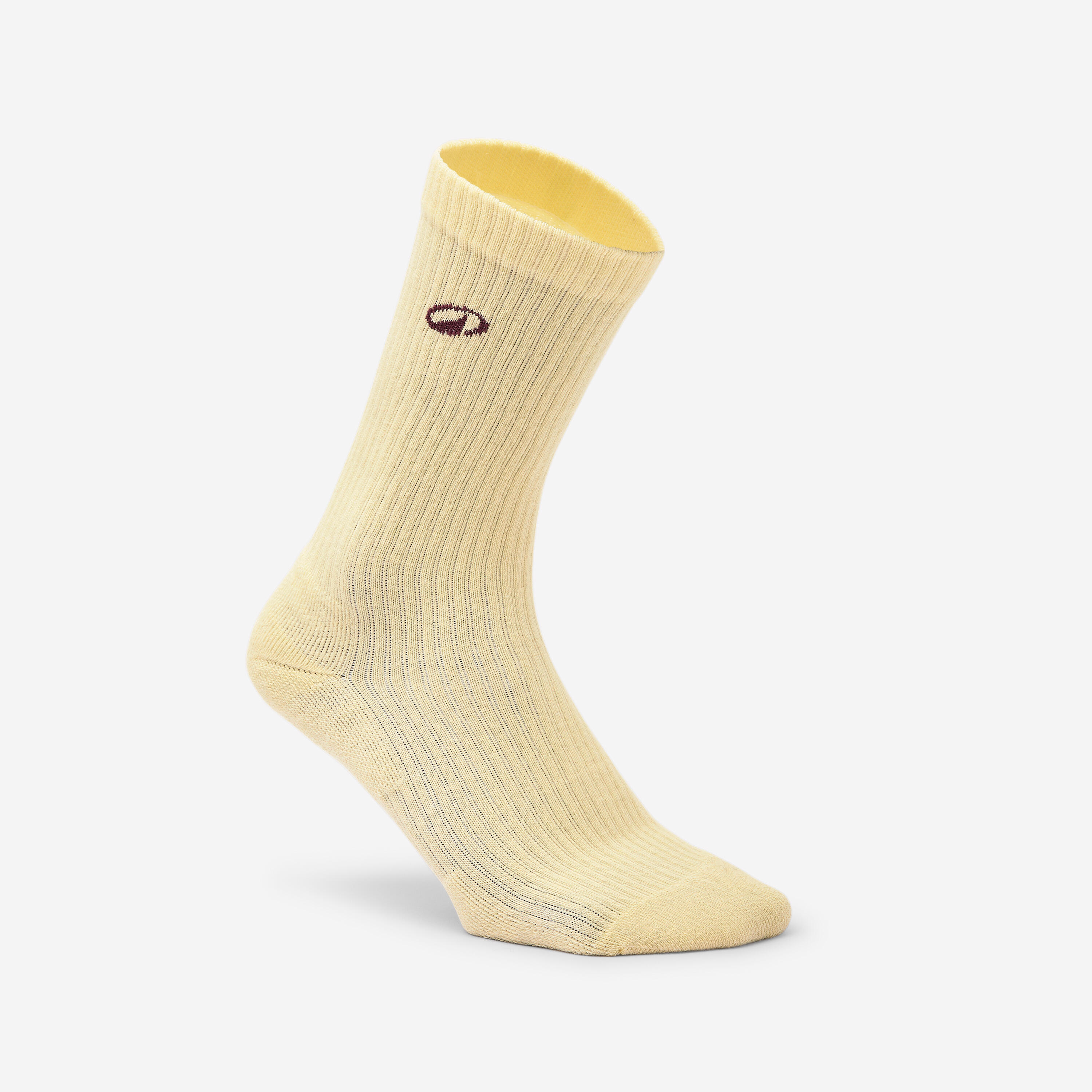 Chaussettes mi-mollet, Elementals, bordeaux rose et jaune, lot de 3 2/6