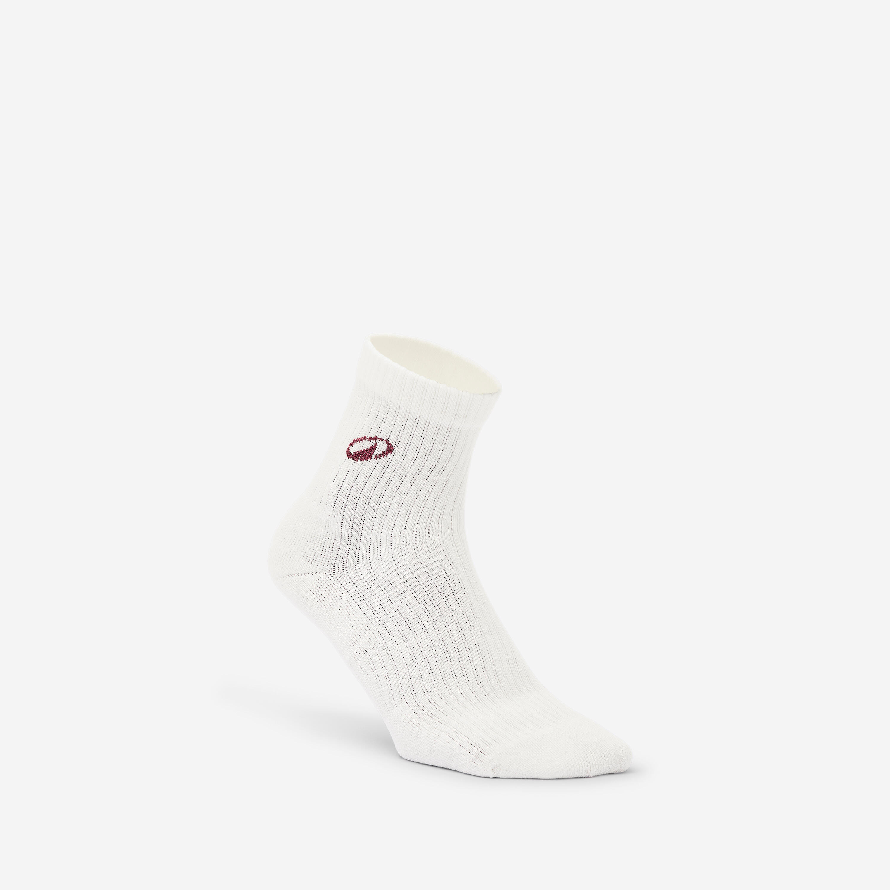 Ankle socks, Elementals, burgundy pink off-white, set of 3 3/4