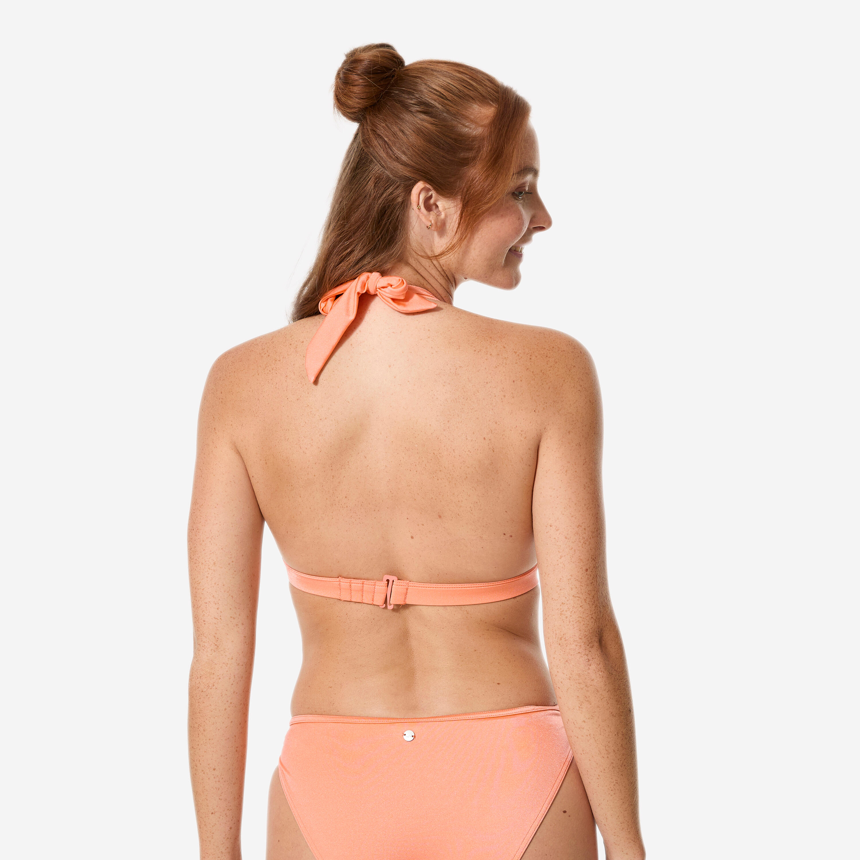 Haut de maillot de bain foulard surf femme, Cora corail 3/6