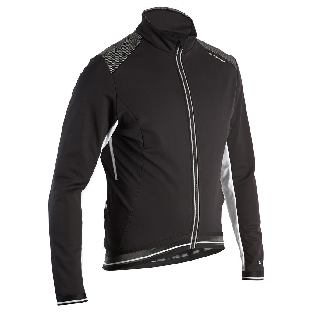 Fahrradjacke Velo 500 Herren schwarz/weiß