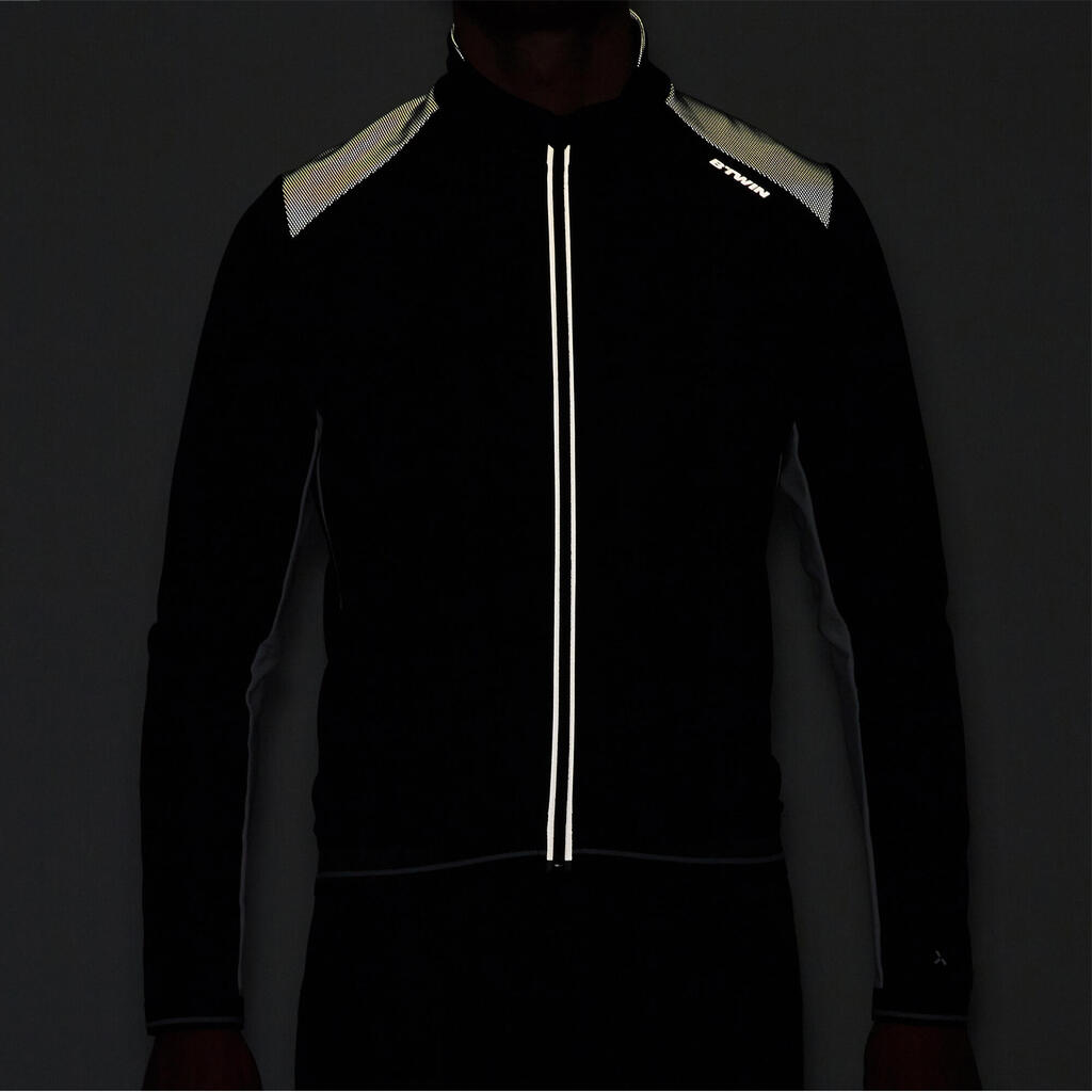 Fahrradjacke Velo 500 Herren schwarz/weiß