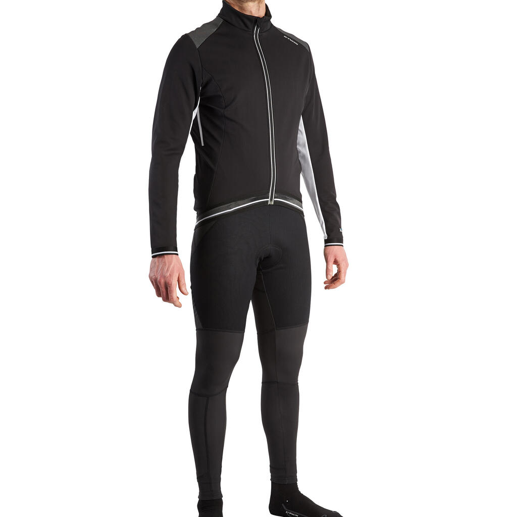 Fahrradjacke Velo 500 Herren schwarz/weiß