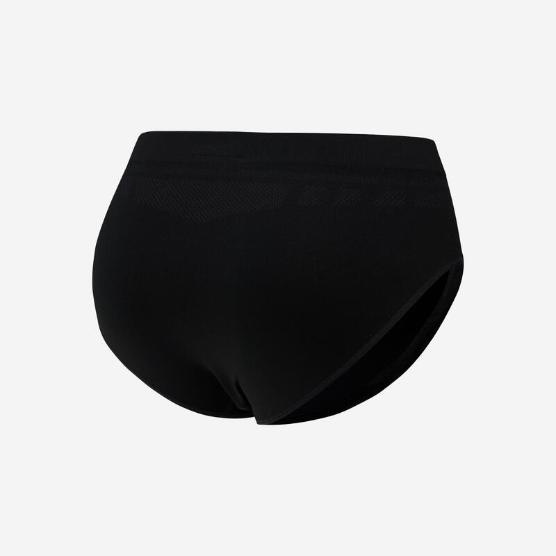 Set de 3 slipi fără cusături Negru/Cuarț/Gri/Verde Damă