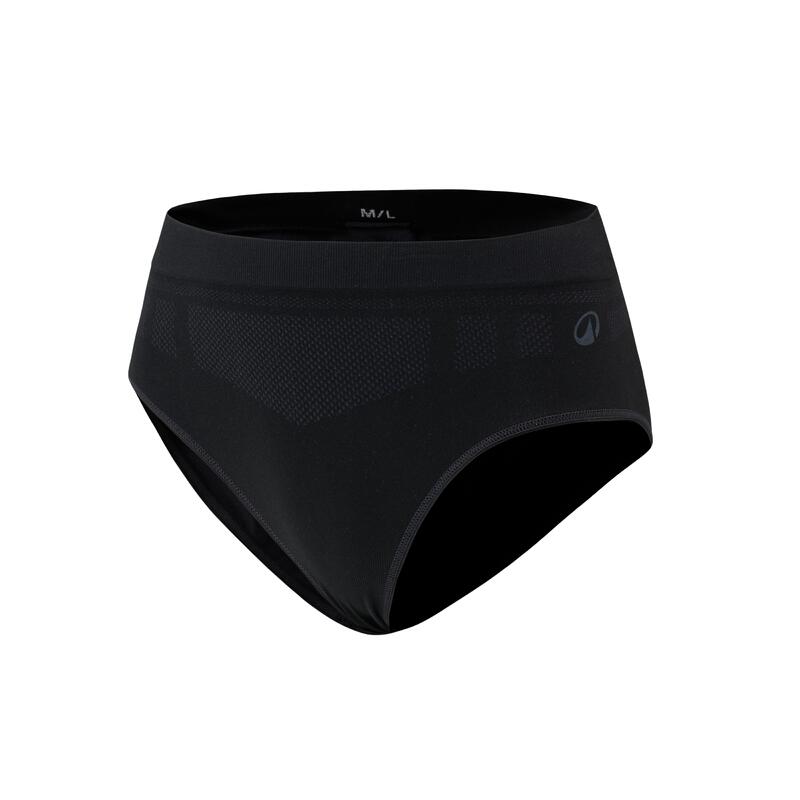 Set de 3 slipi fără cusături Negru/Cuarț/Gri/Verde Damă